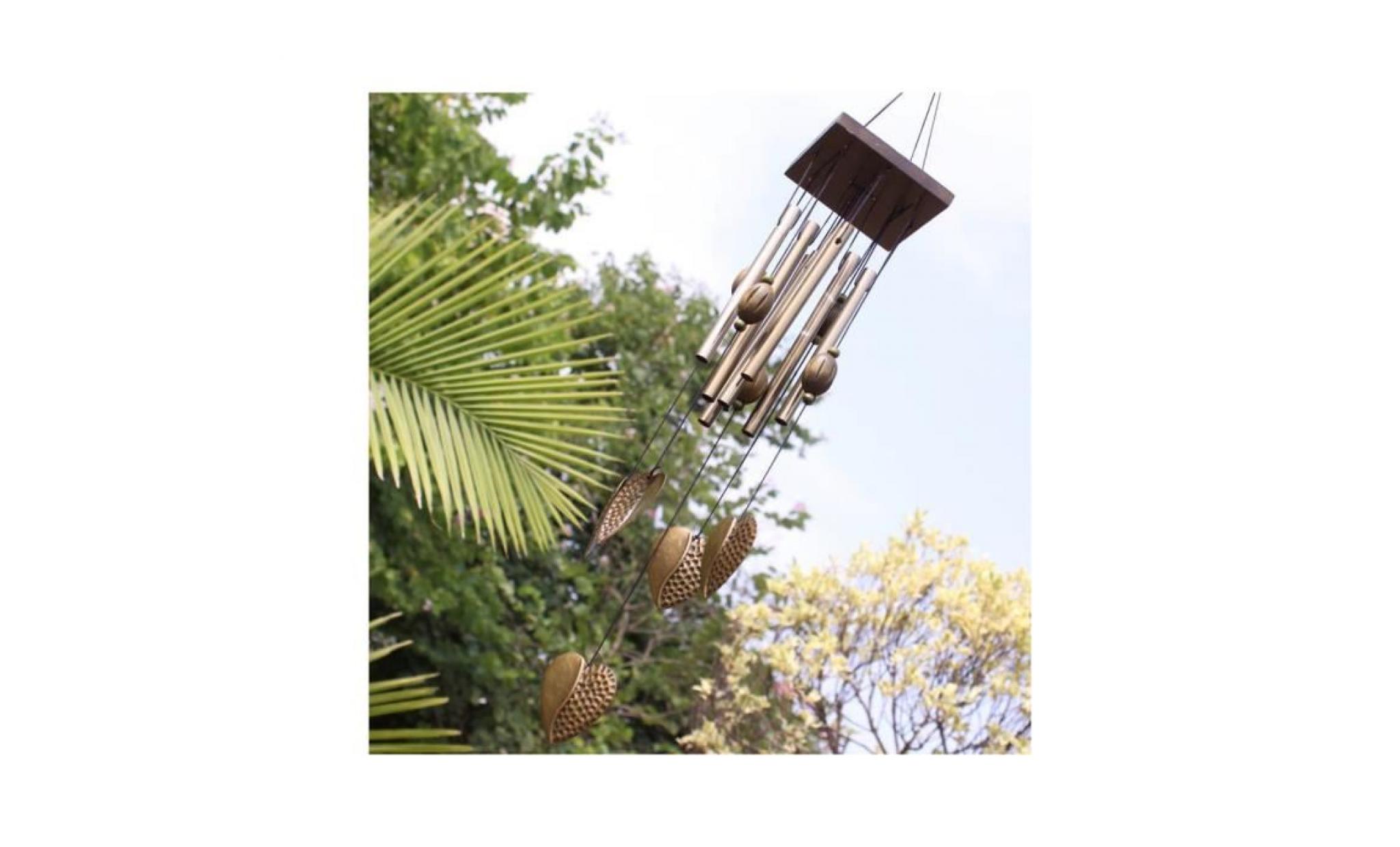 carillon carillons éoliens metal tubes maison jardin vie en plein air décor de coeur windbells pas cher