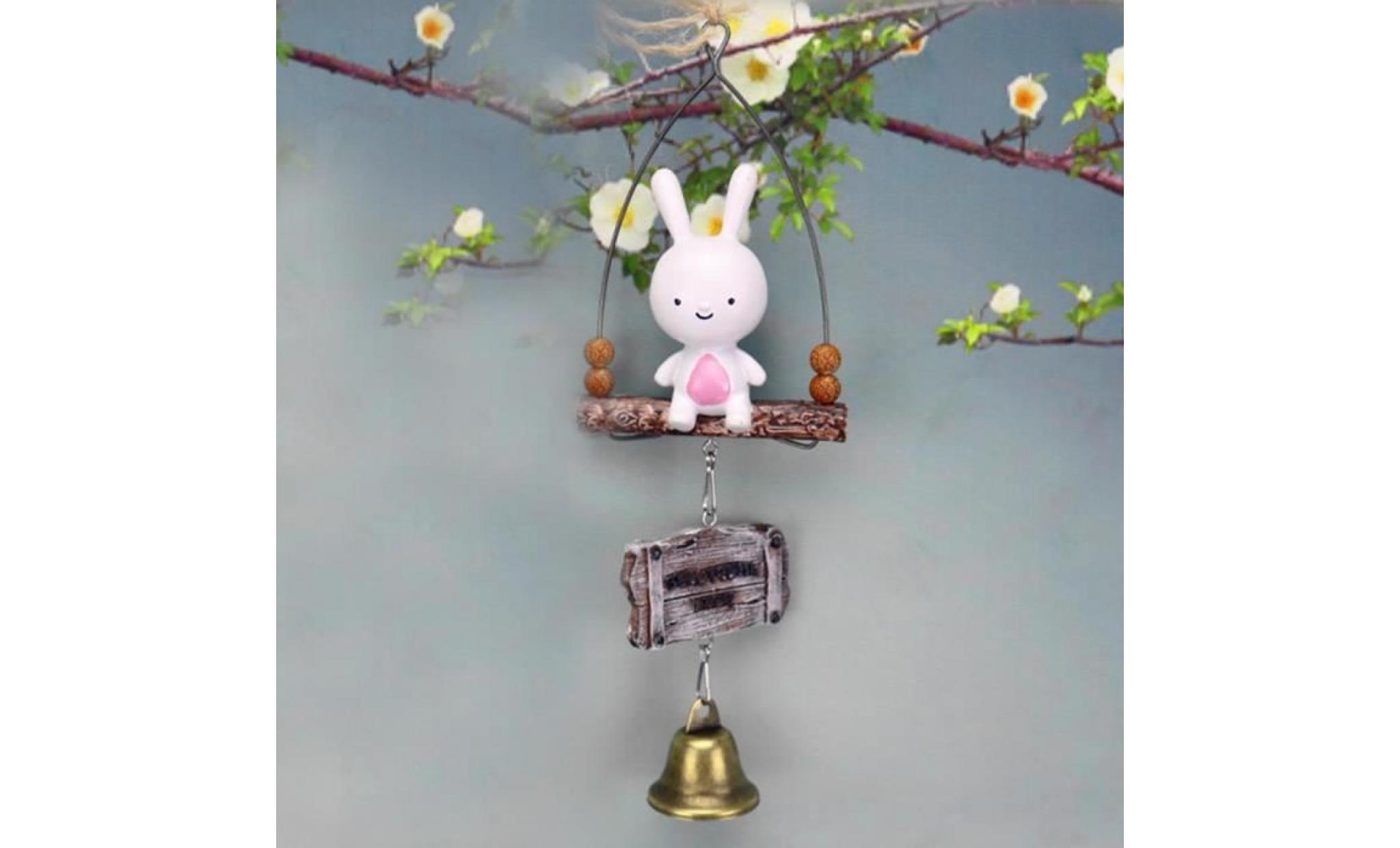 carillon éolien pendentif clochette petit animal lapin pas cher