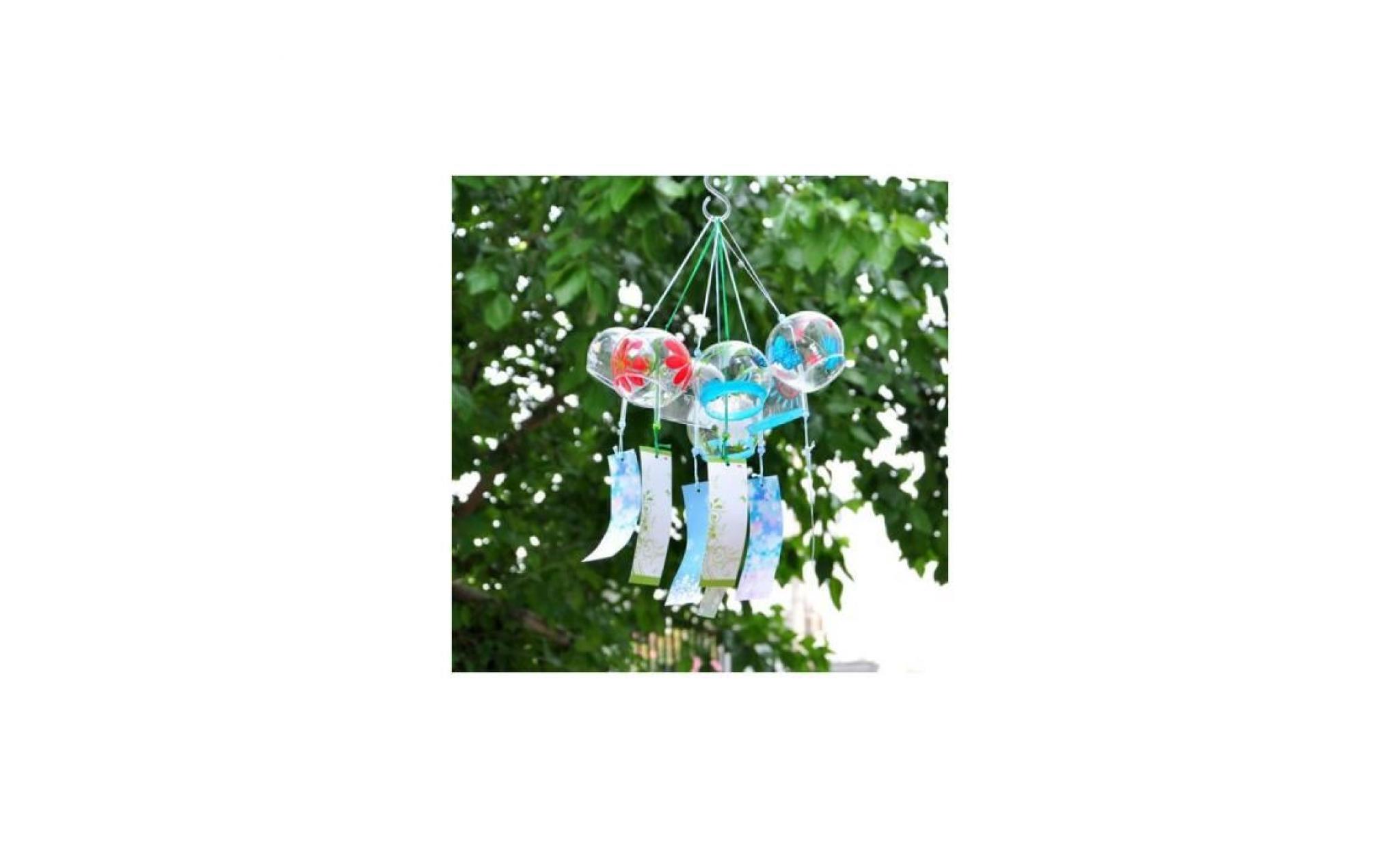 carillon ornement carillon éolien vent de verre fenêtre de cloche de décor de jardin dans le style japanse # 3 pas cher