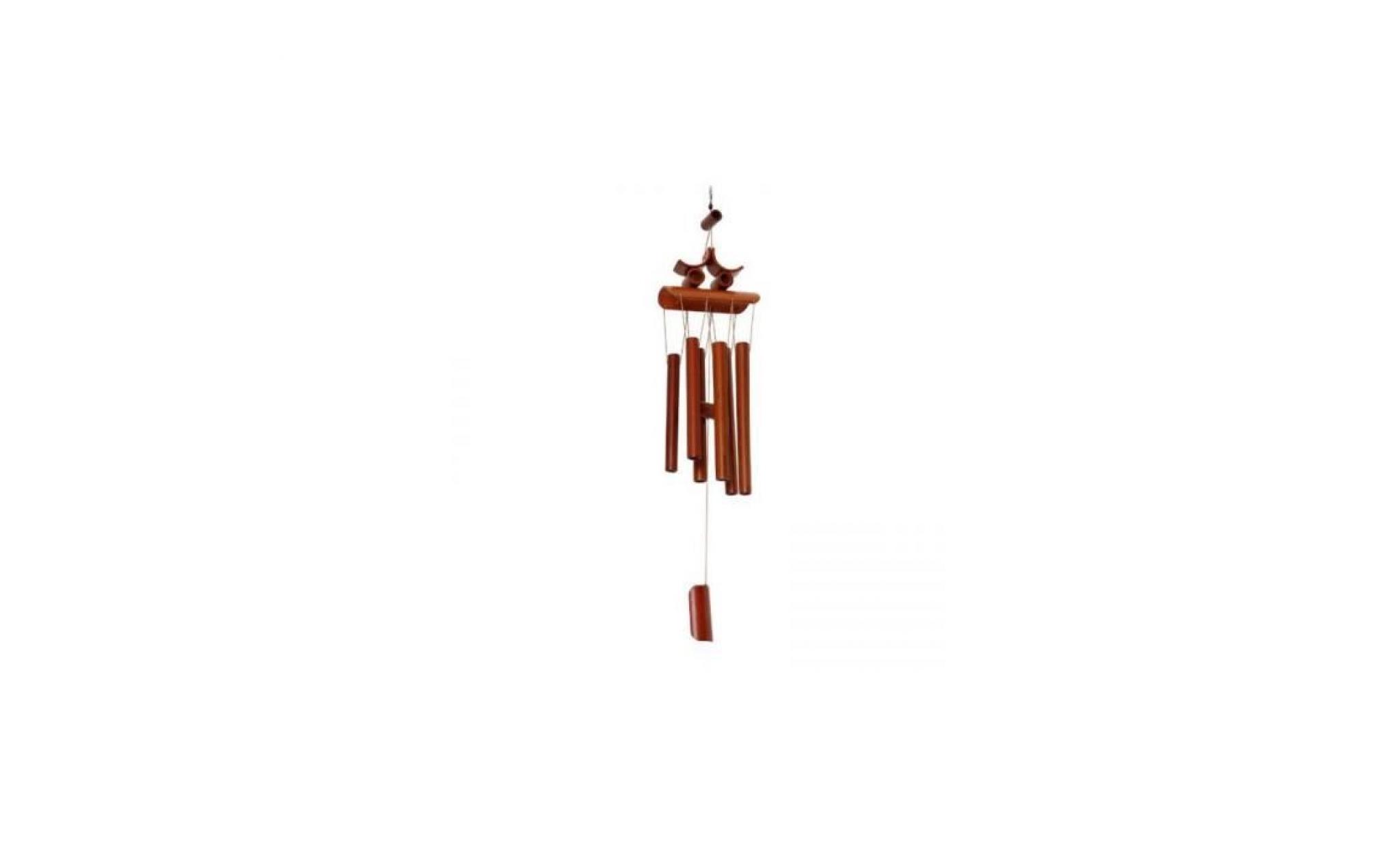 carillon tubes de bambou à la main suspendue oriental ornement cloche carillon de vent feng shui pas cher