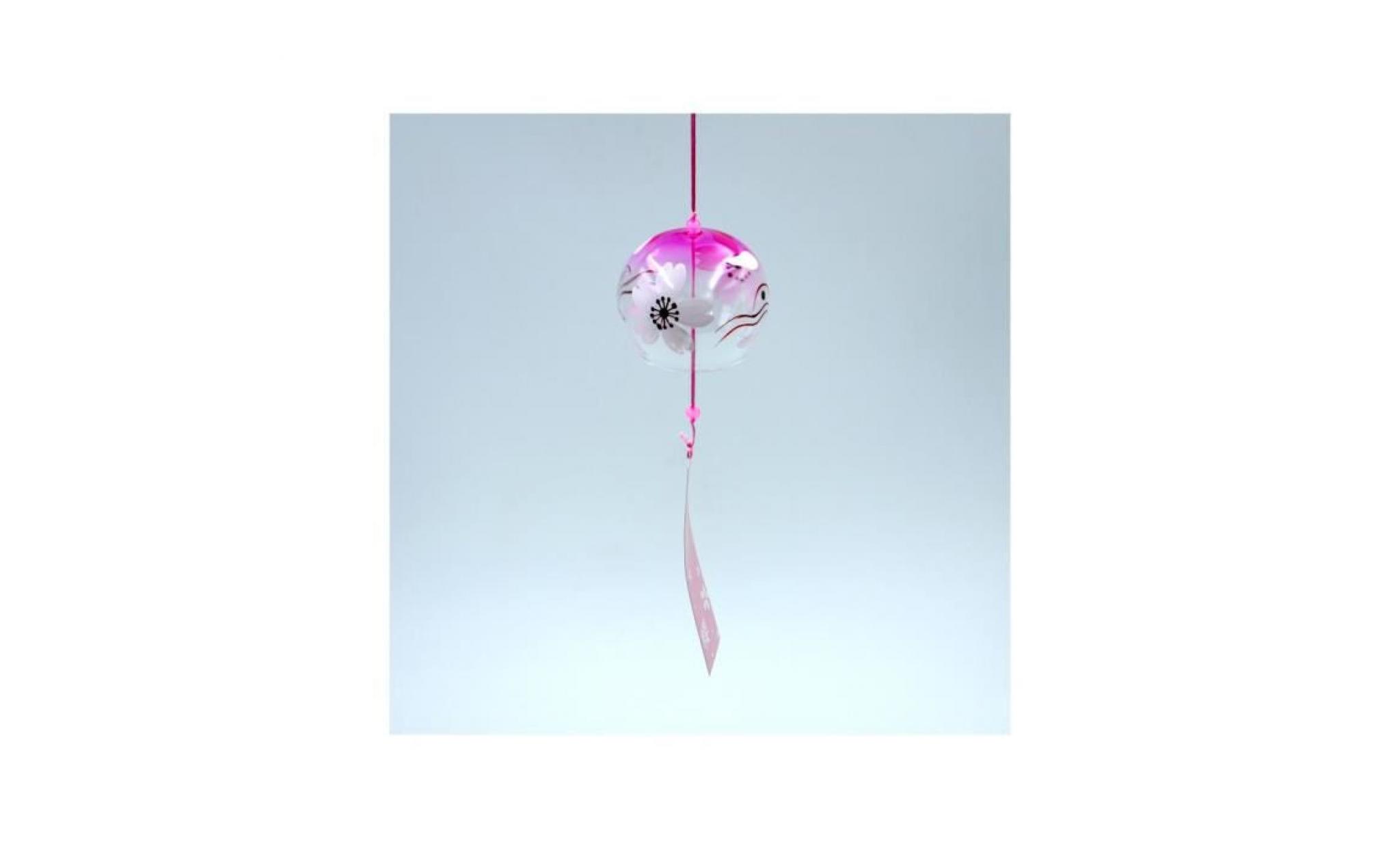 carillon vent de verre carillon ornement accrochant motif décor sakura cerise fleur