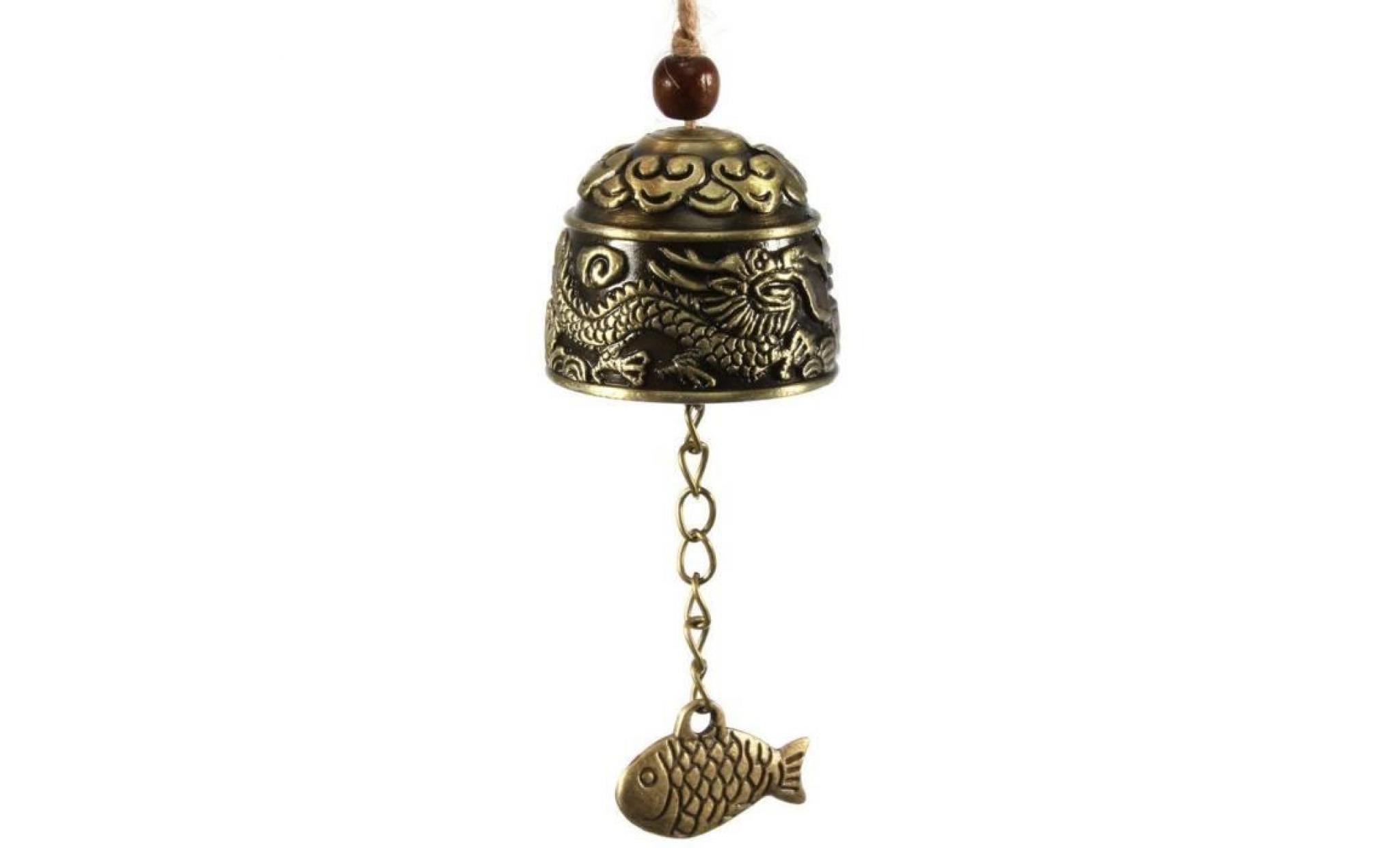 carillons éoliens dragon chinois feng shui cloche couleur sonore de bronze bénédiction bonne pas cher