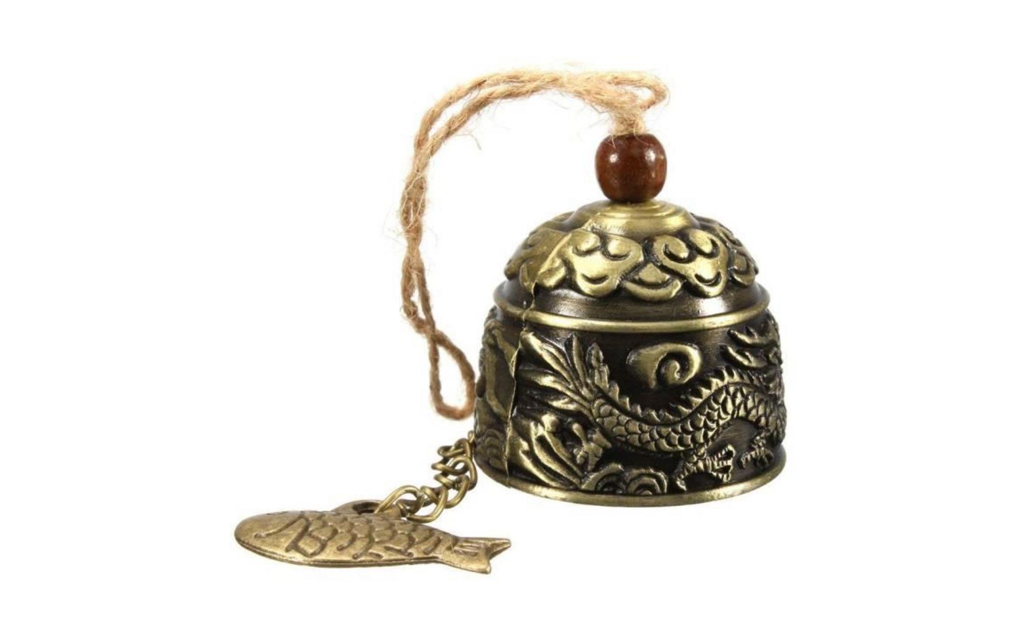 carillons éoliens dragon chinois feng shui cloche couleur sonore de bronze bénédiction bonne pas cher