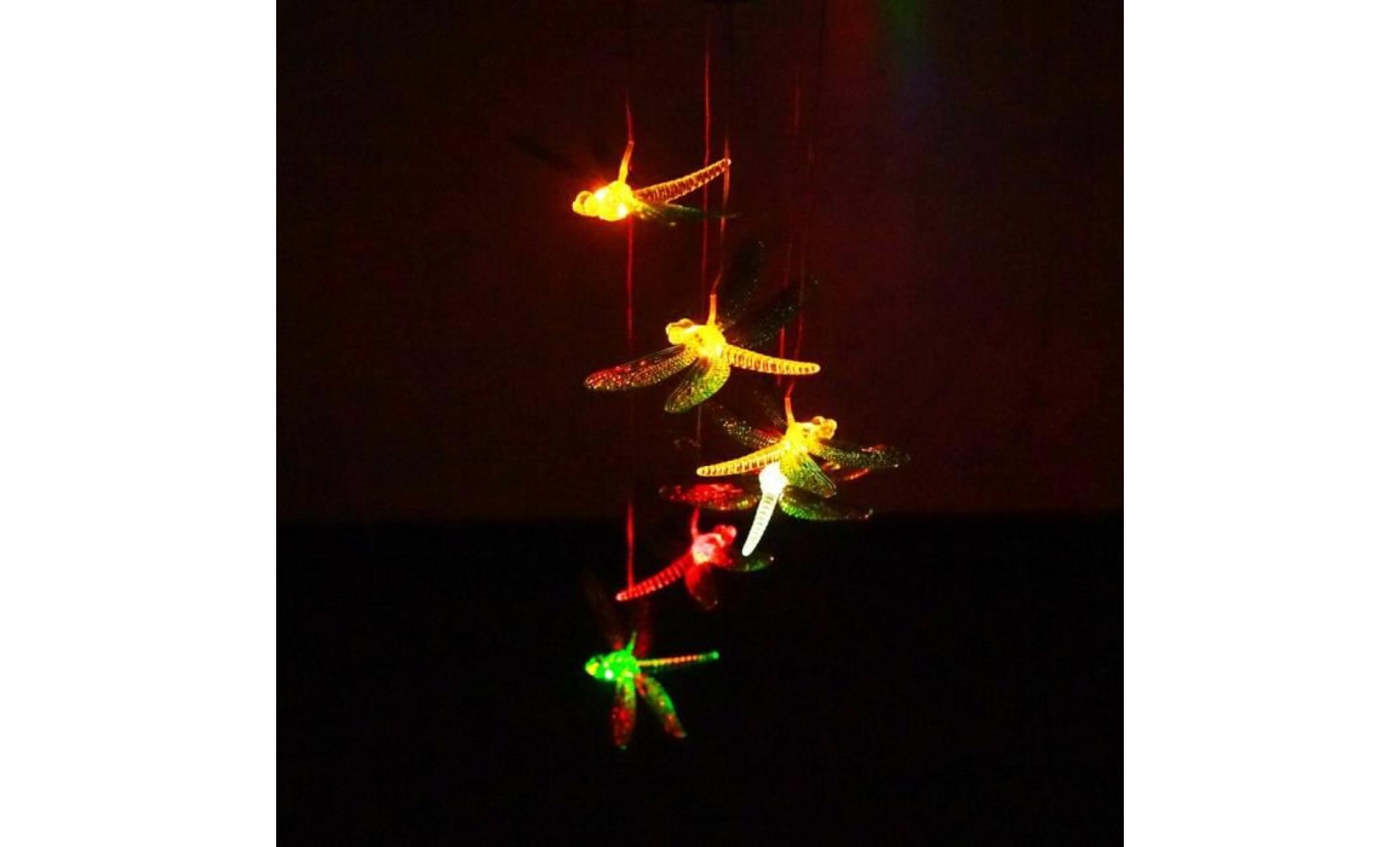 carrelages solaires solaires de libellules led remplacement couleur lumineuse carillons étanches à l'eau pas cher