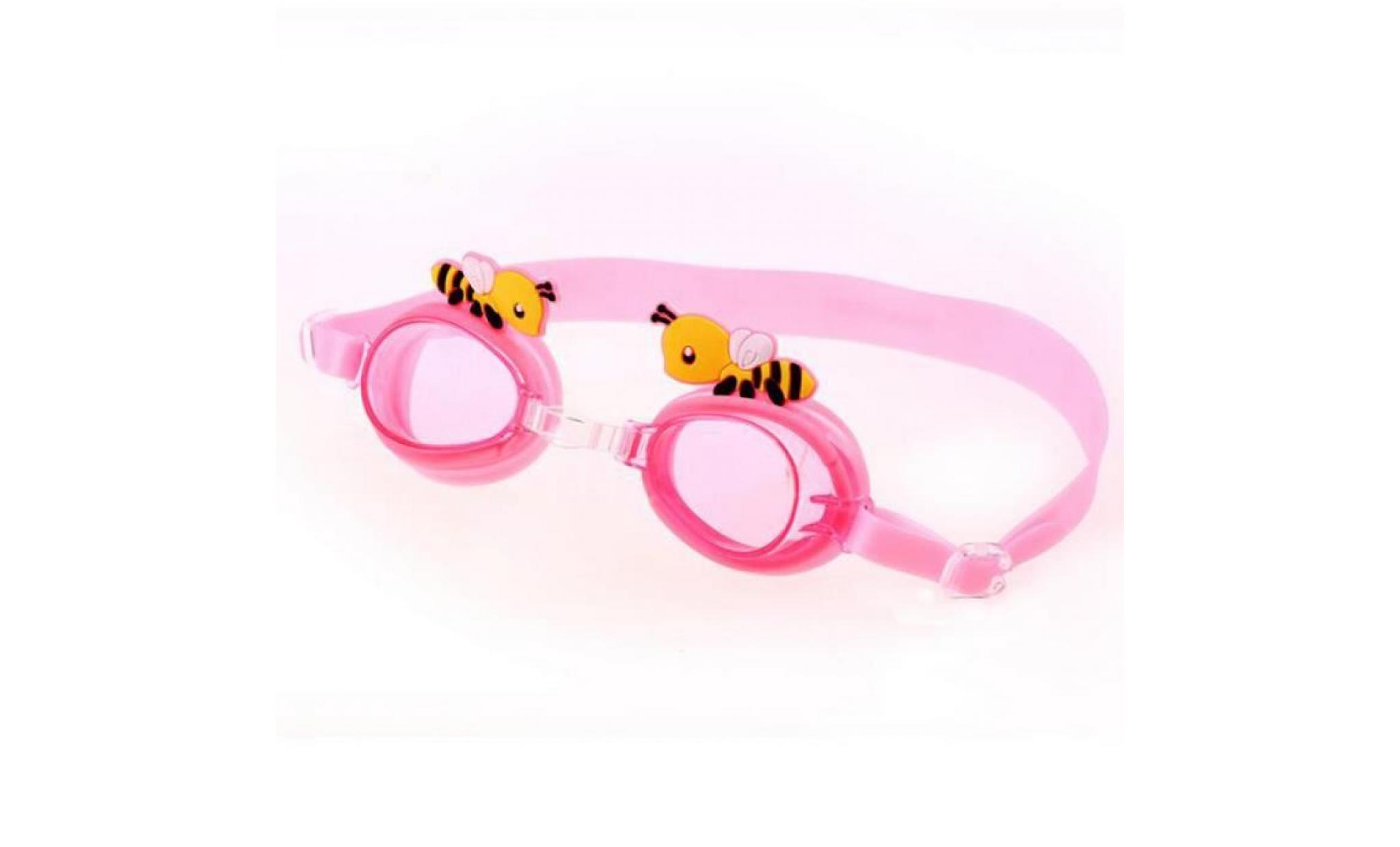 cartoon rose abeilles enfants etanche anti fog protection uv swim piscine silicone lunettes lunettes pas cher