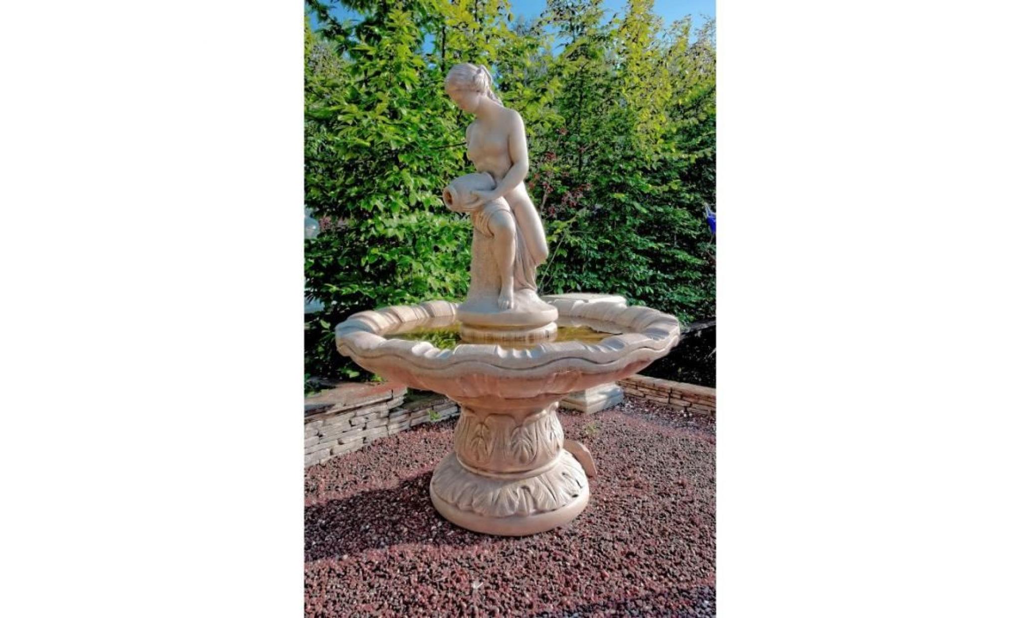 Casa Padrino fontaine Art Nouveau femme avec cruche beige Ø 155 x