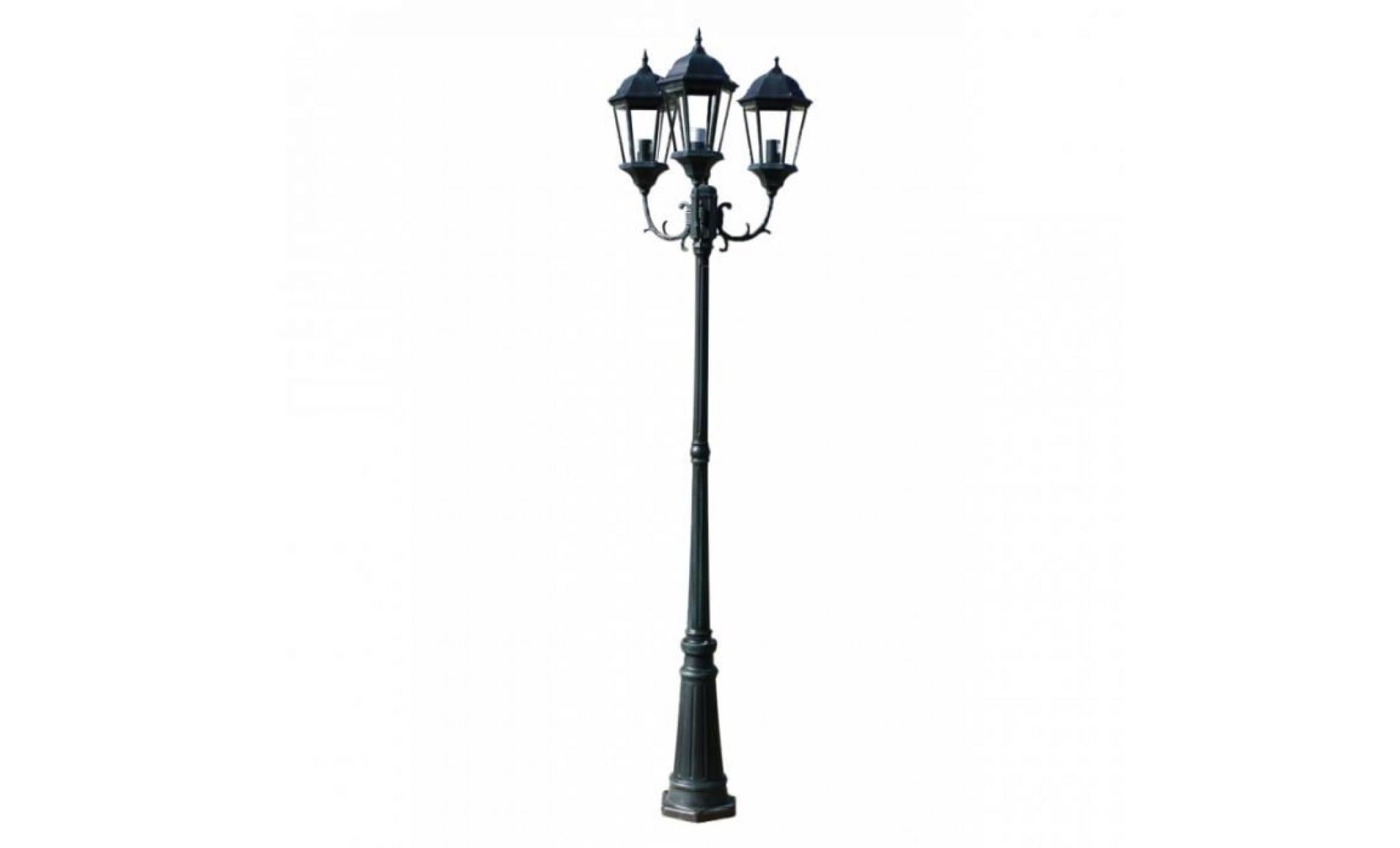 lampadaire extérieur triple 230 cm luminaire décoration 2402089