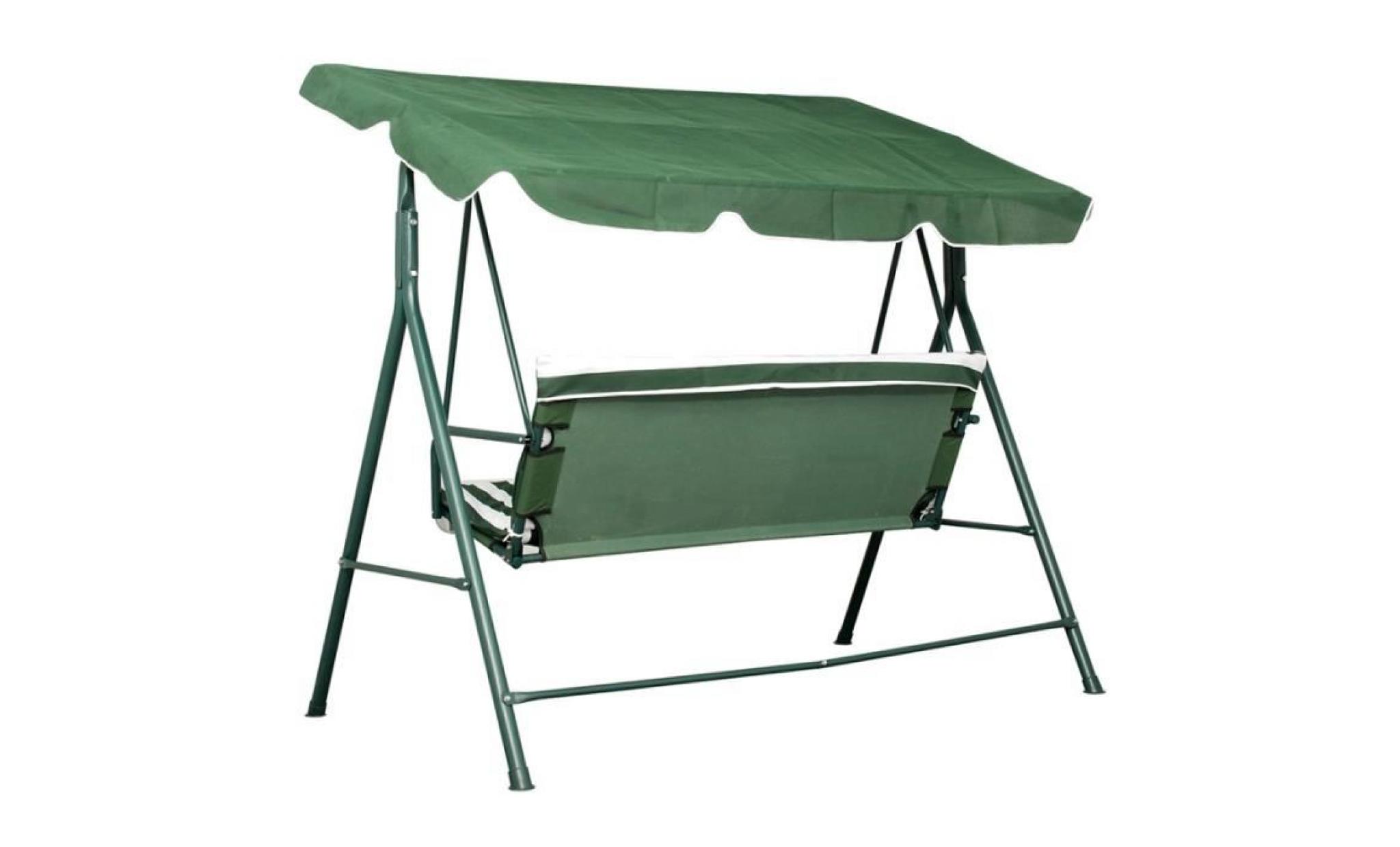 chaise de balançoire  chaise de balançoire en métal pour patio jardin 3 sièges hamac banc balançant avec coussin pas cher