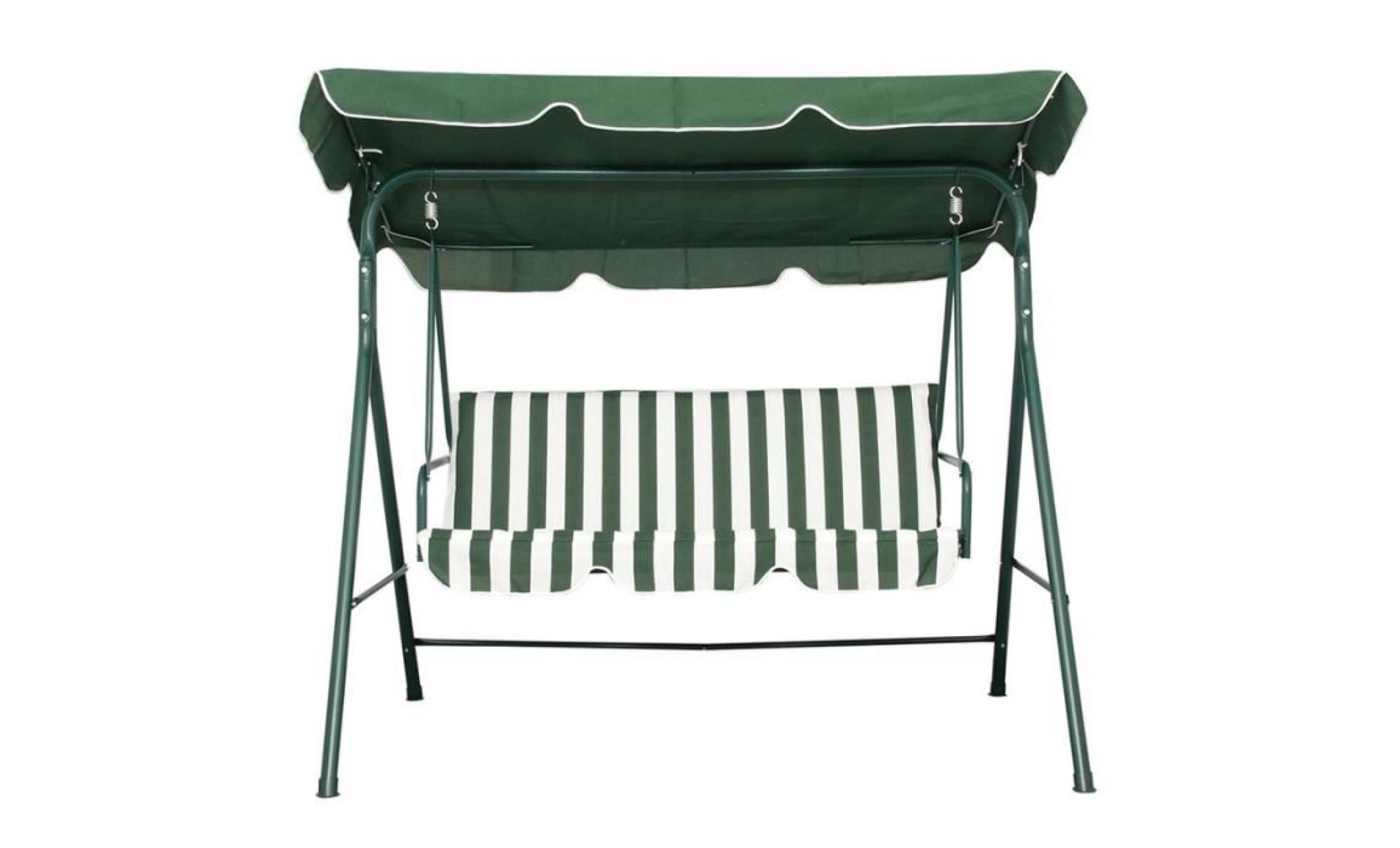 chaise de balançoire  chaise de balançoire en métal pour patio jardin 3 sièges hamac banc balançant avec coussin pas cher