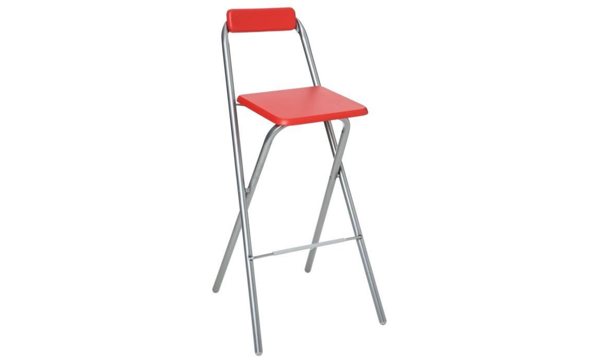 chaise de bar pliante louna   rouge