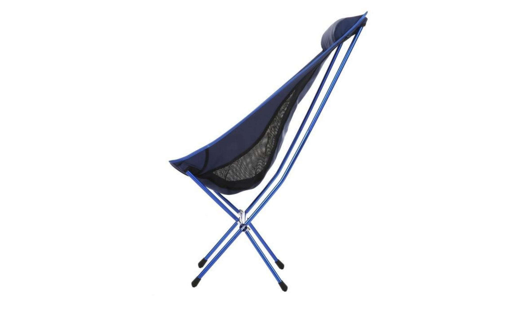 chaise de camping pliante bleu ultra légère pas cher