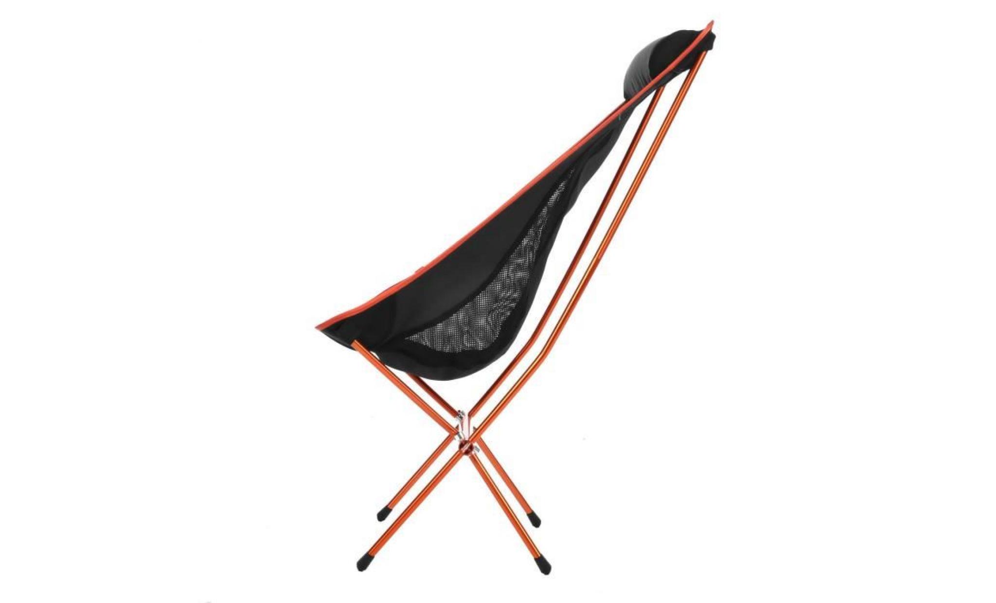 chaise de camping pliante orange ultra légère 504 pas cher