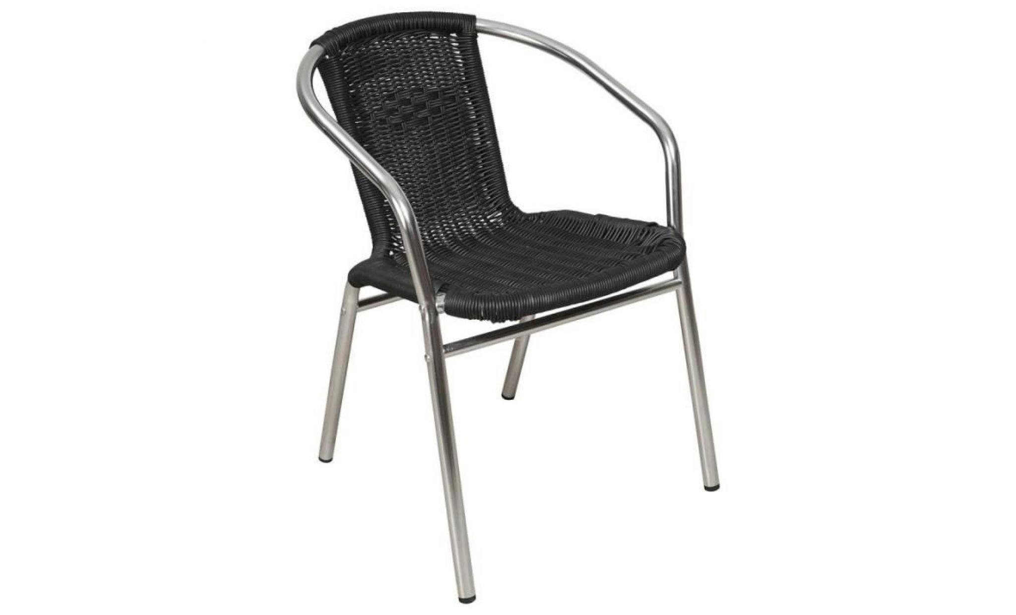 chaise de jardin aluminium et résine