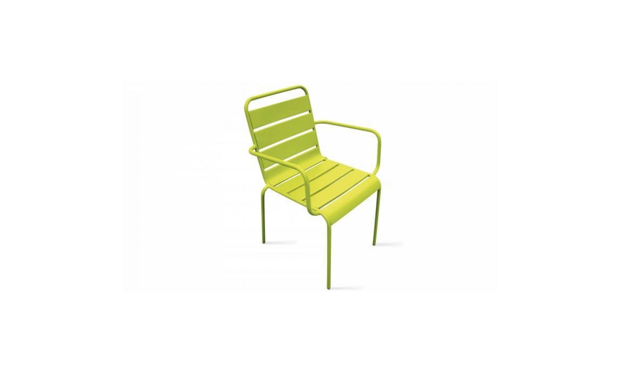 chaise de jardin design en métal vert