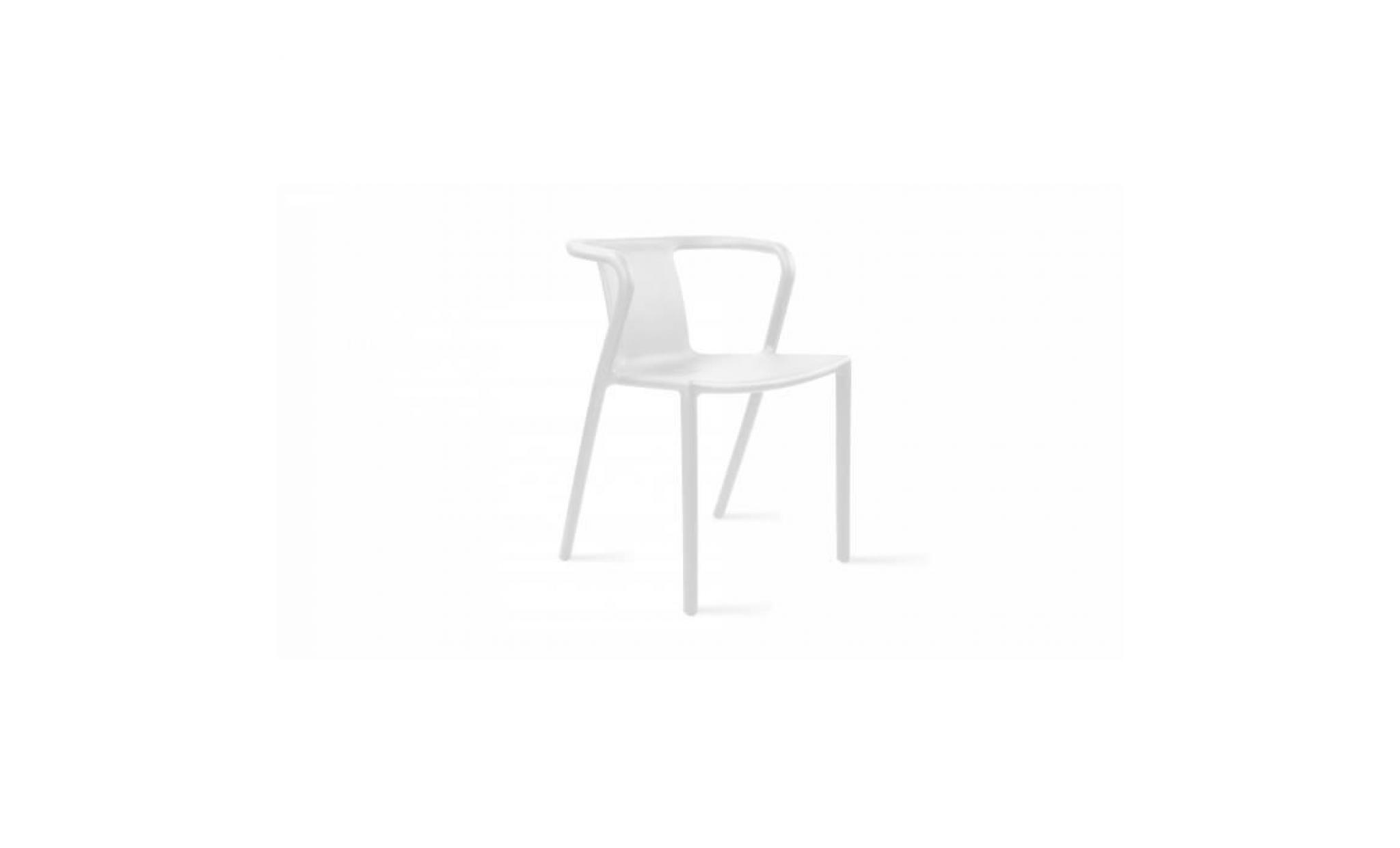chaise de jardin design en plastique blanc pas cher