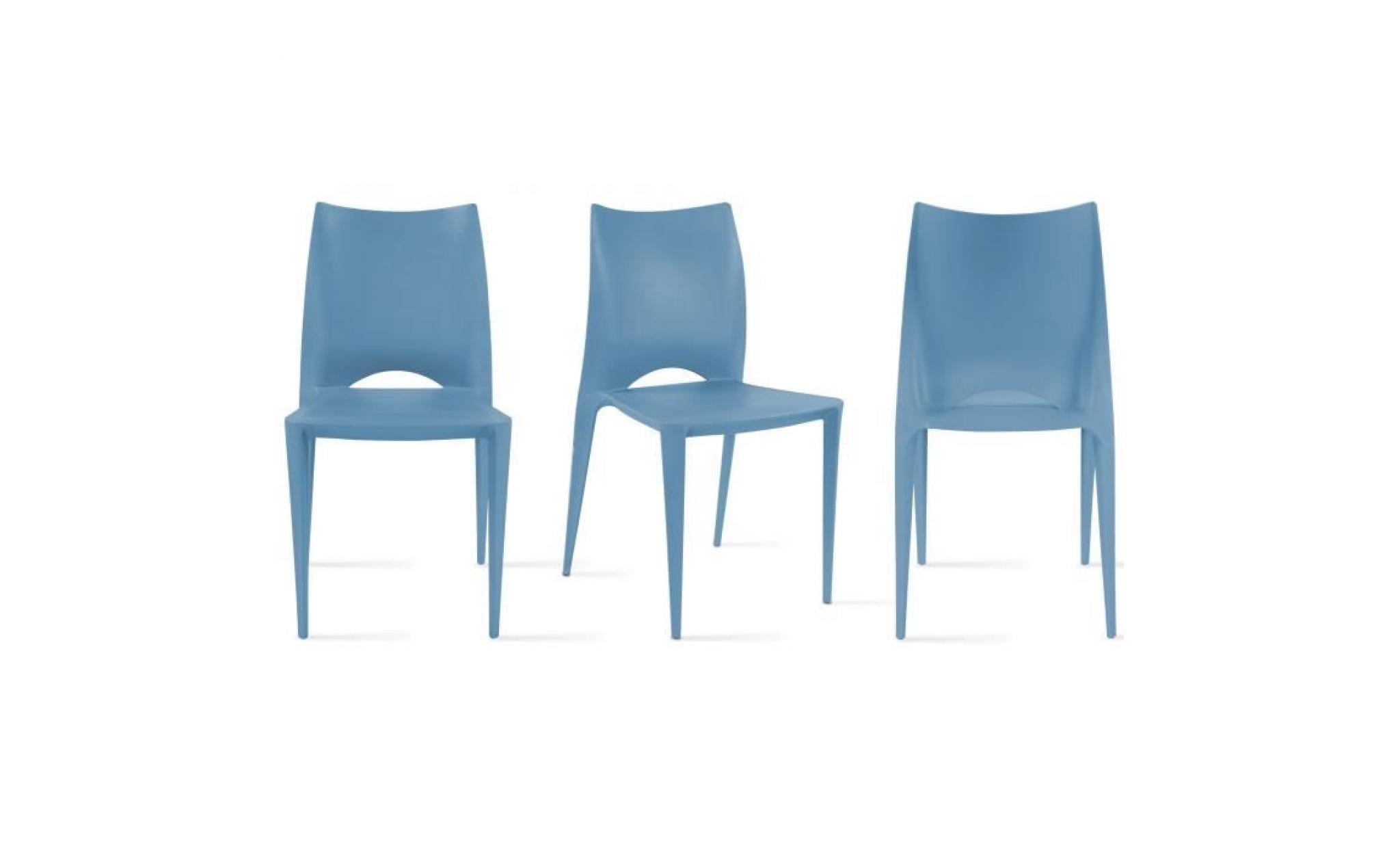 chaise de jardin en plastique bleu pas cher