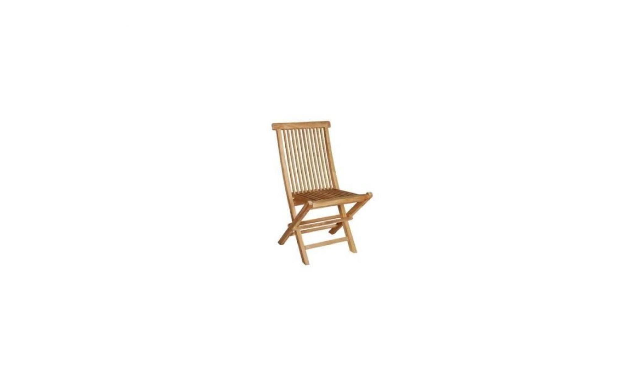 Chaise de jardin en teck : chaise pliante