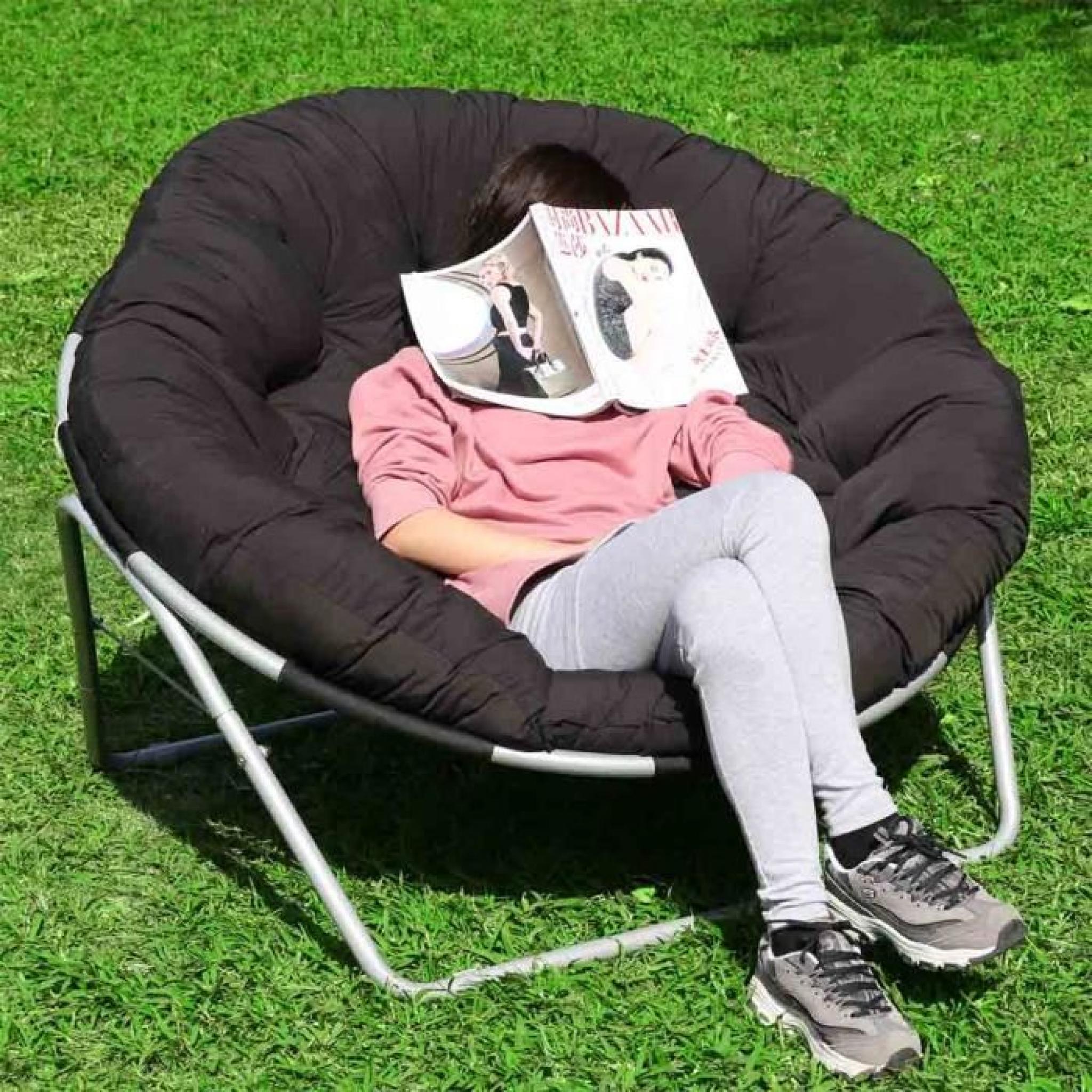 chaise de jardin extérieure ronde coussin rembourré chaise Papasan pas cher