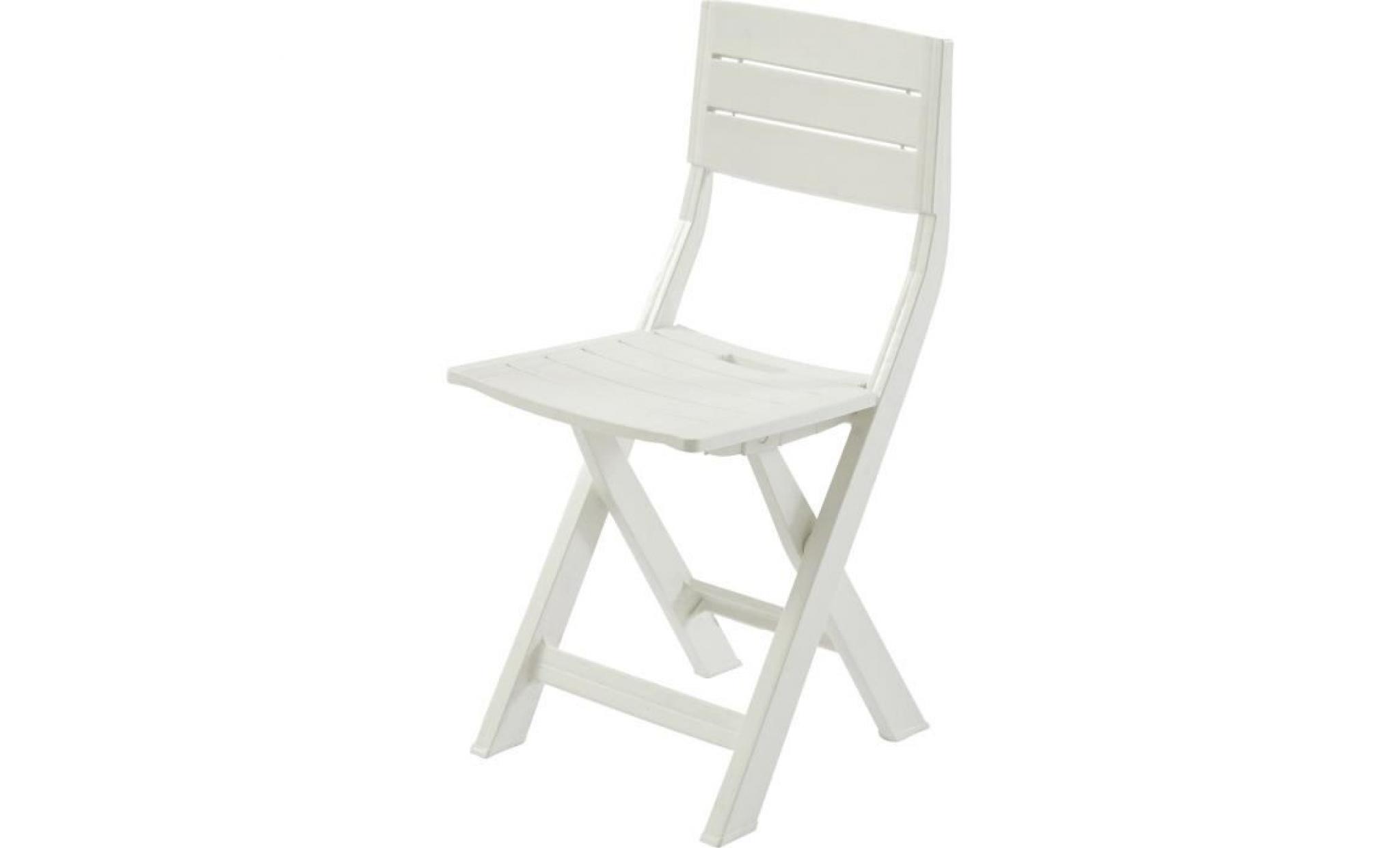 chaise de jardin gilda en plastique (résine) blanc