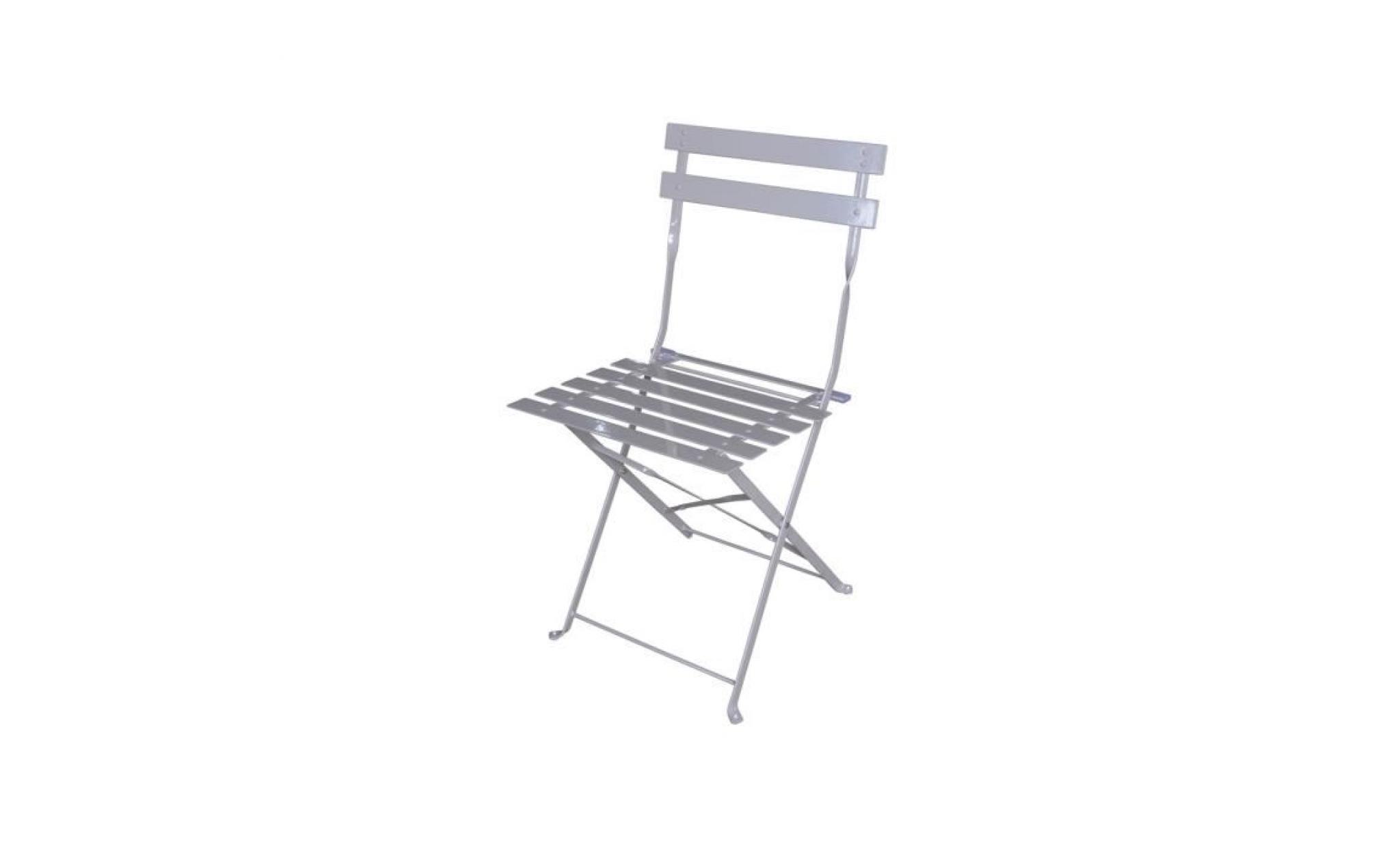chaise de jardin métal pliante camargue taupe