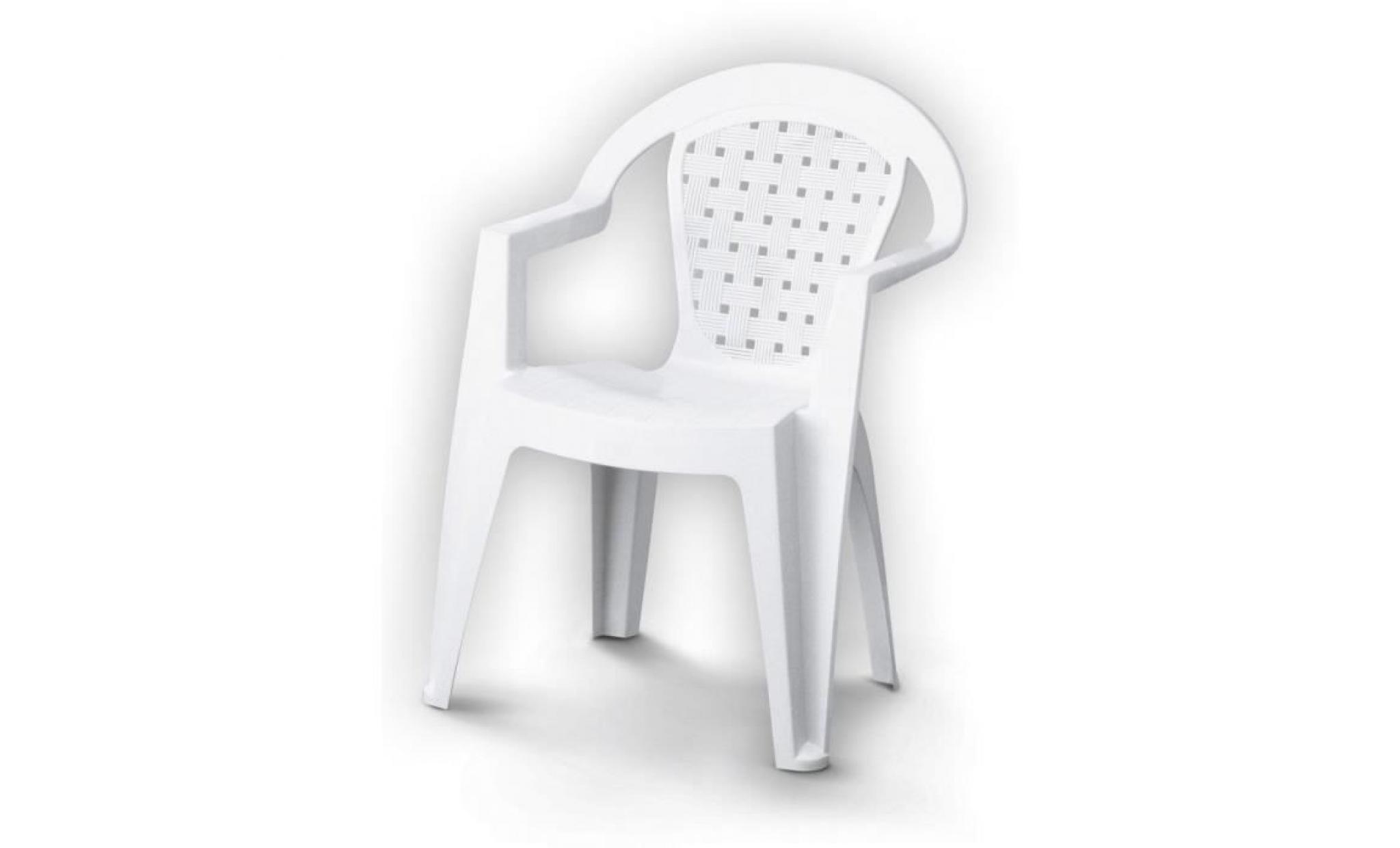 chaise de jardin norma en plastique (résine) blanc