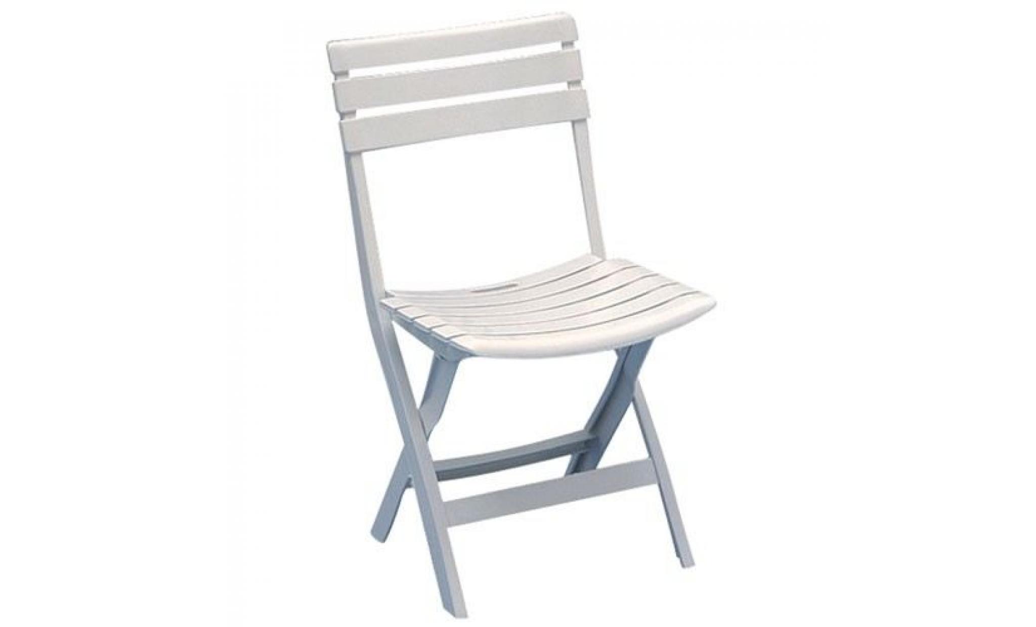 chaise de jardin pliante birki   blanc