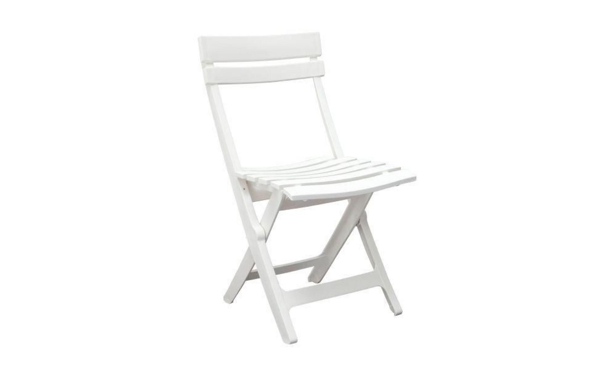chaise de jardin pliante design miami   blanc