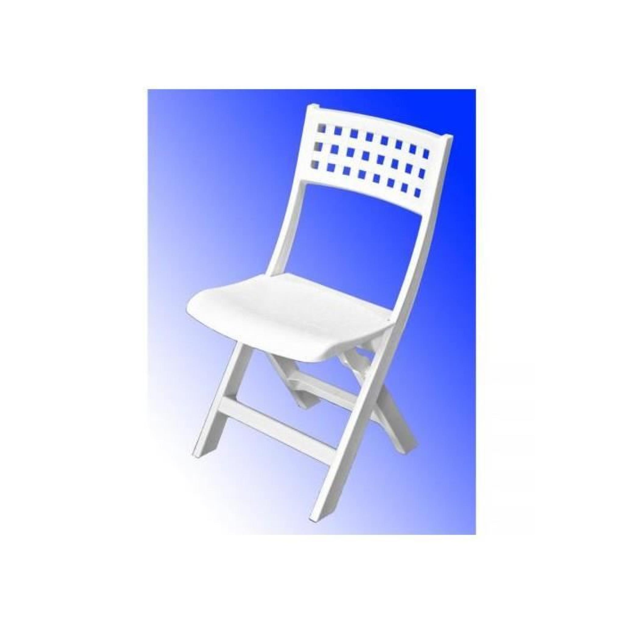 Chaise de jardin pliante Ebe - Blanc pas cher