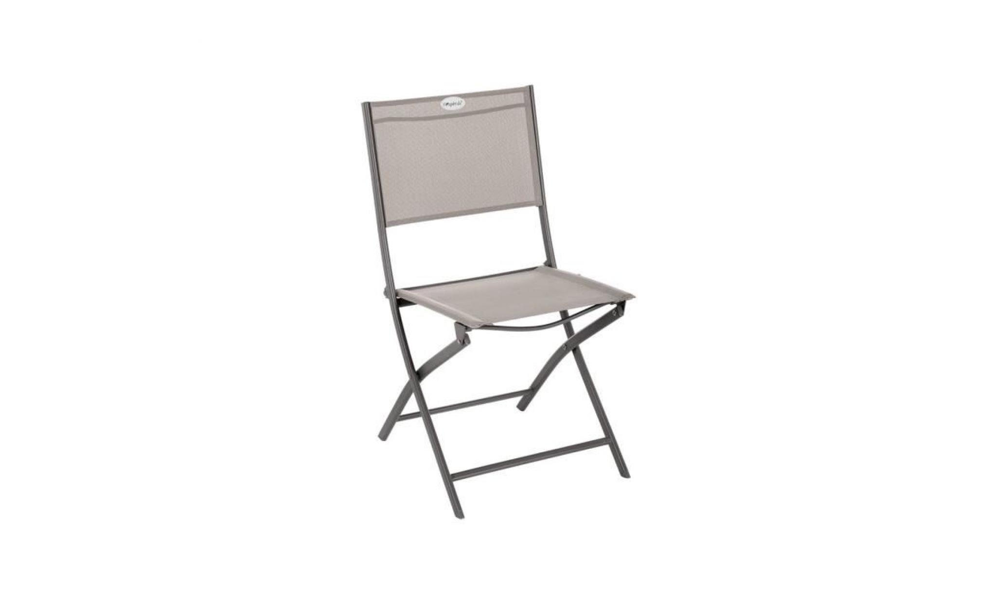 chaise de jardin pliante métal modula noisette/tonka