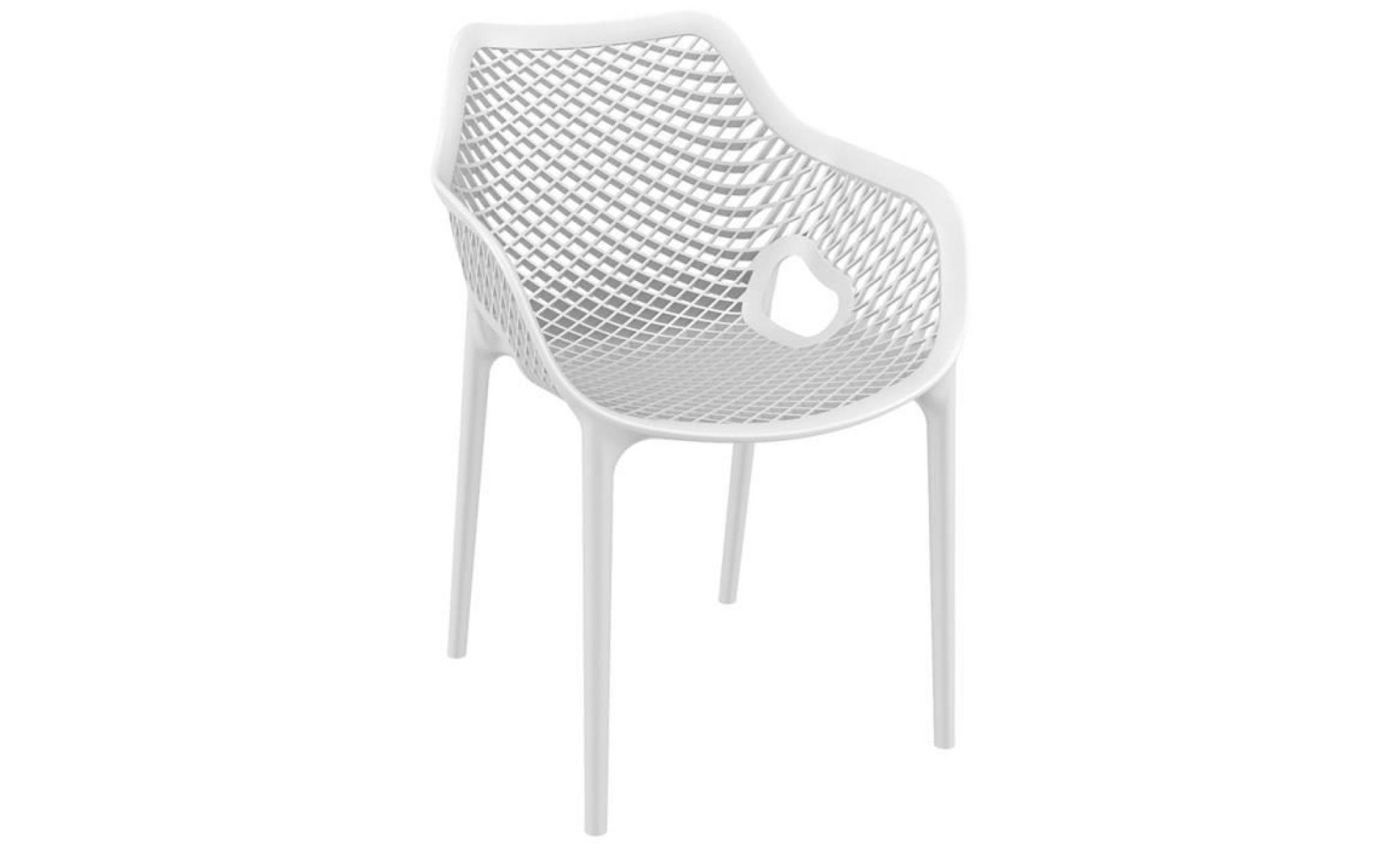 chaise de jardin / terrasse 'sister' blanche en matière plastique