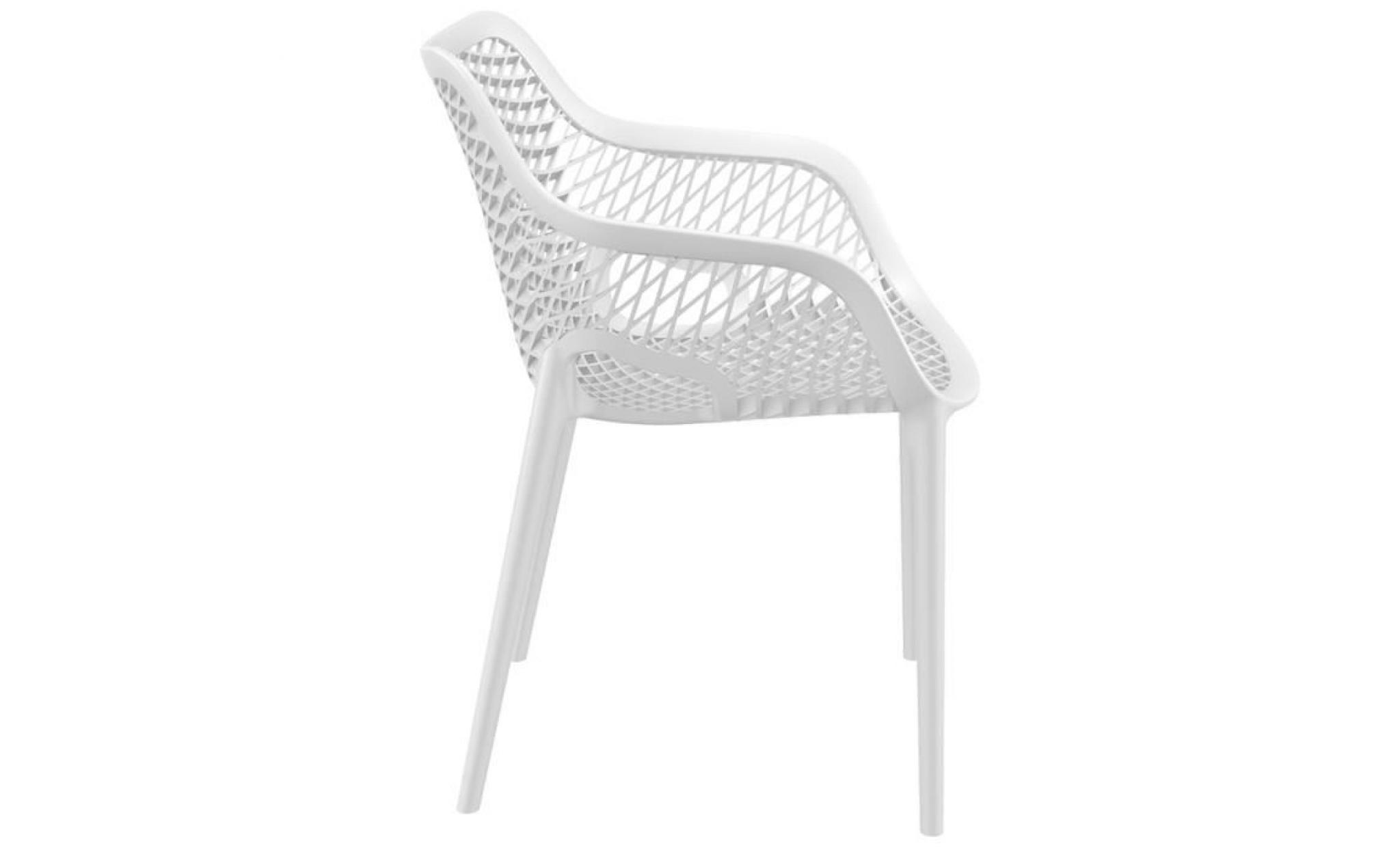 chaise de jardin / terrasse 'sister' blanche en matière plastique pas cher