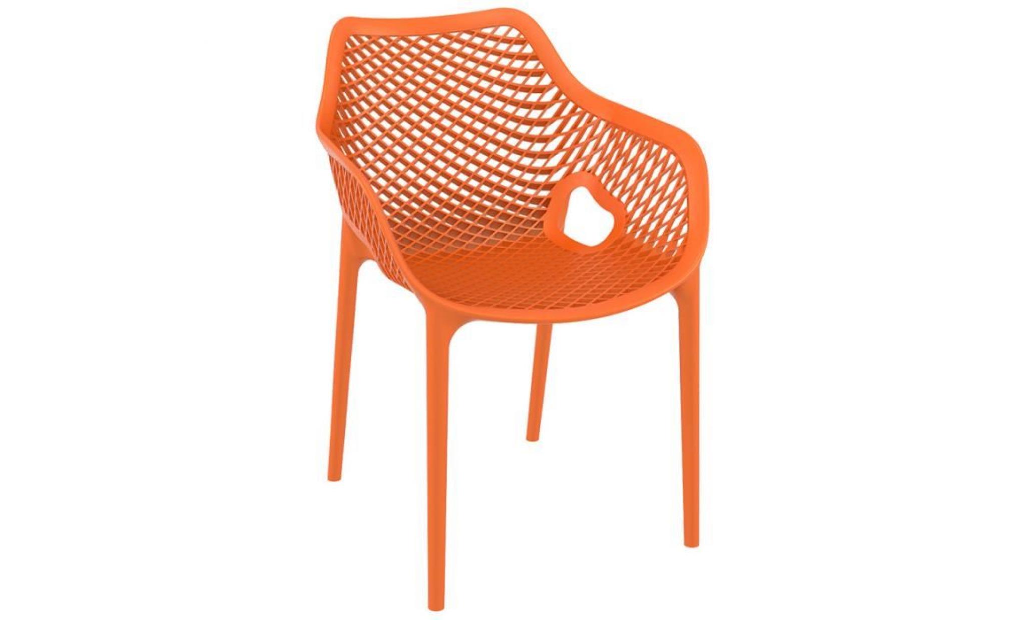chaise de jardin / terrasse 'sister' orange en matière plastique