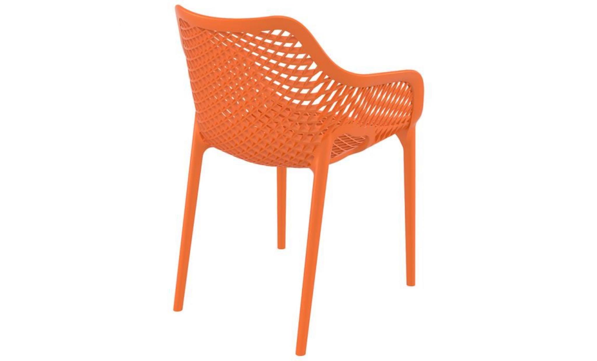 chaise de jardin / terrasse 'sister' orange en matière plastique pas cher