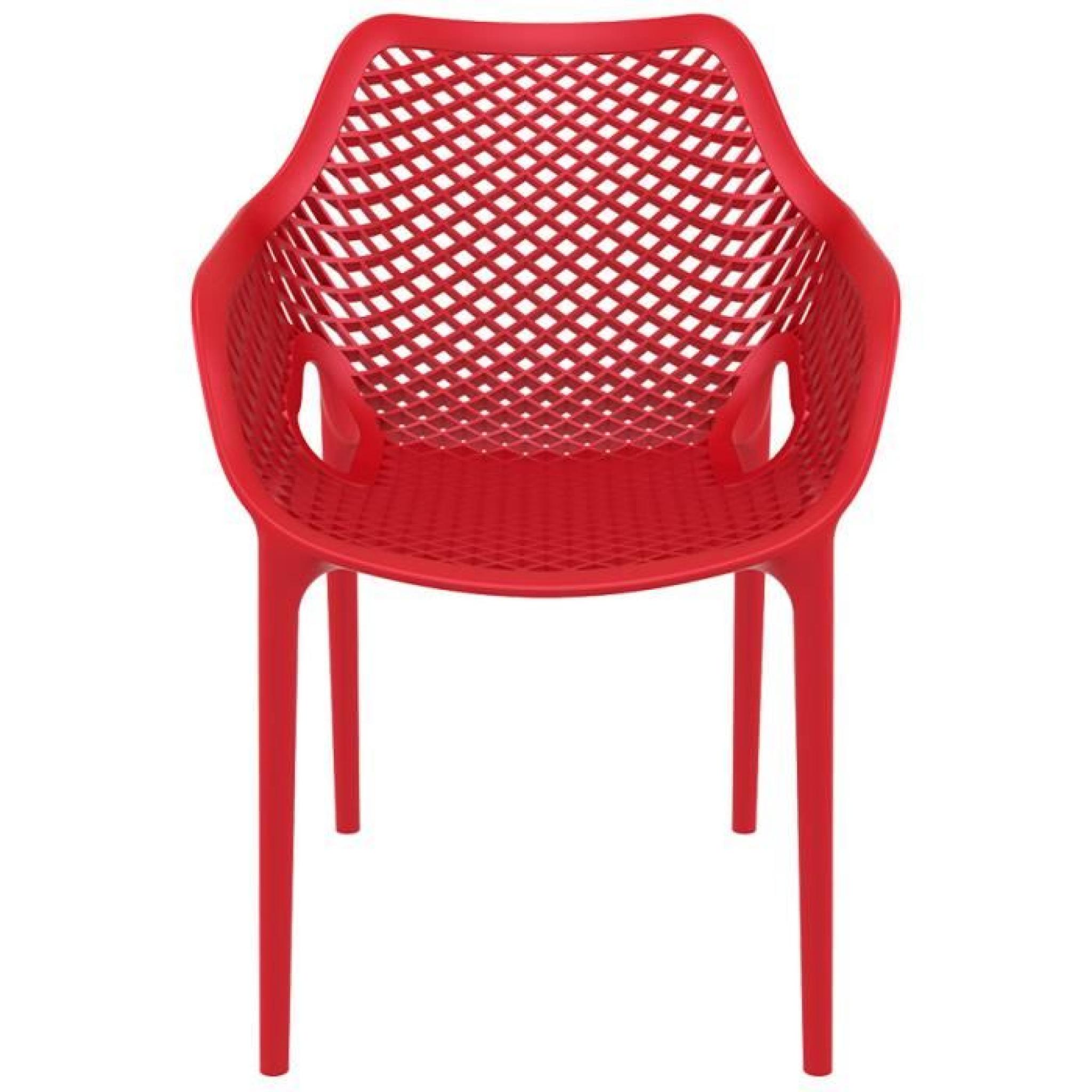Chaise de jardin / terrasse 'SISTER' rouge en matière plastique pas cher