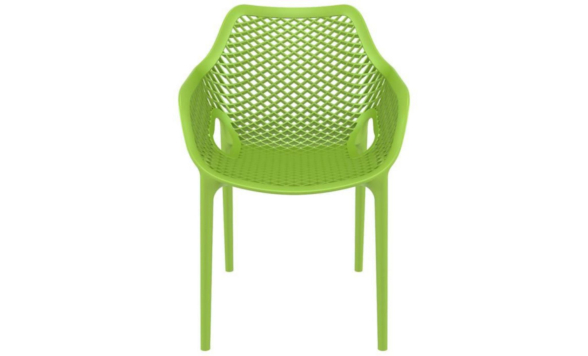 chaise de jardin / terrasse 'sister' verte en matière plastique pas cher
