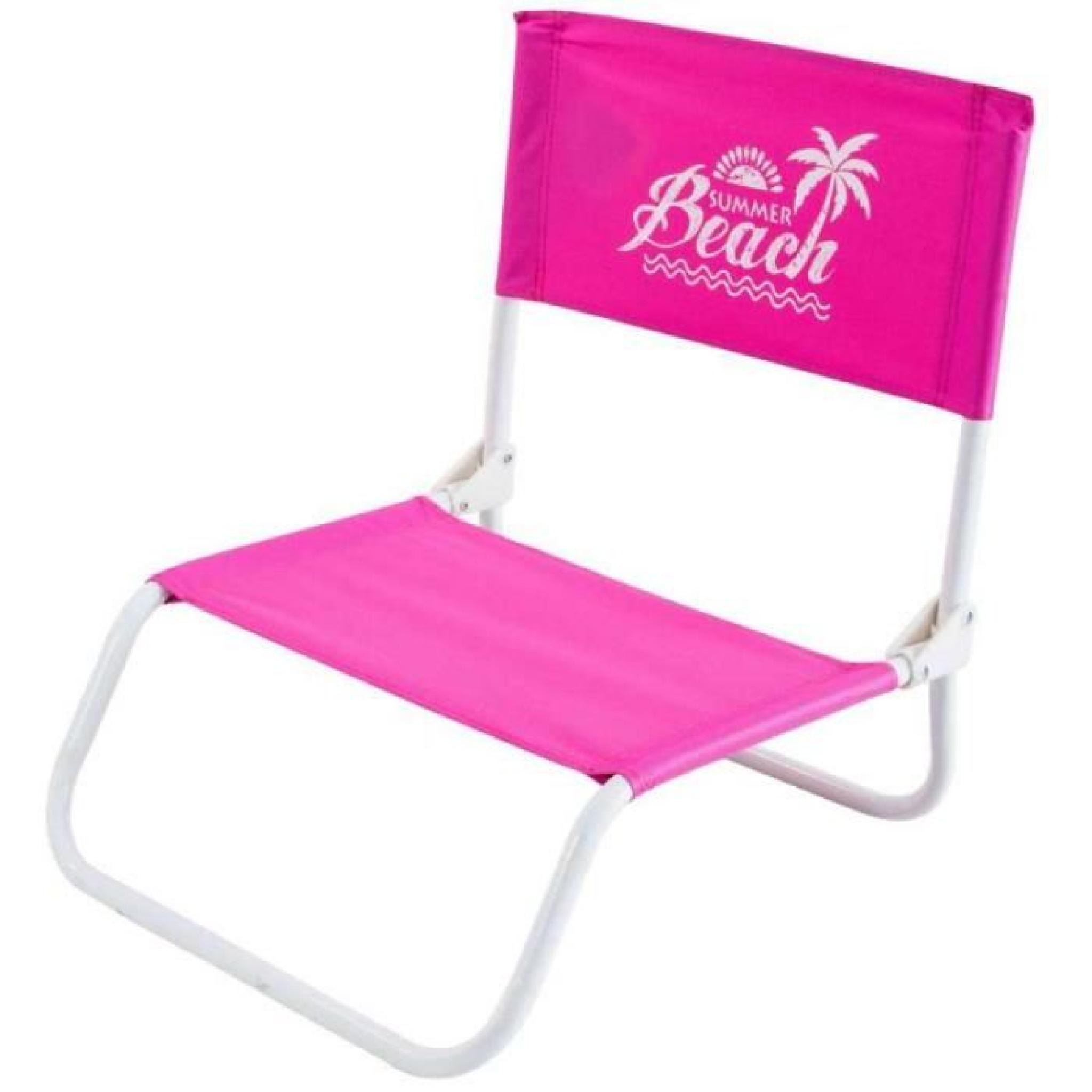 Chaise de plage pliable 45x40x18cm Rose