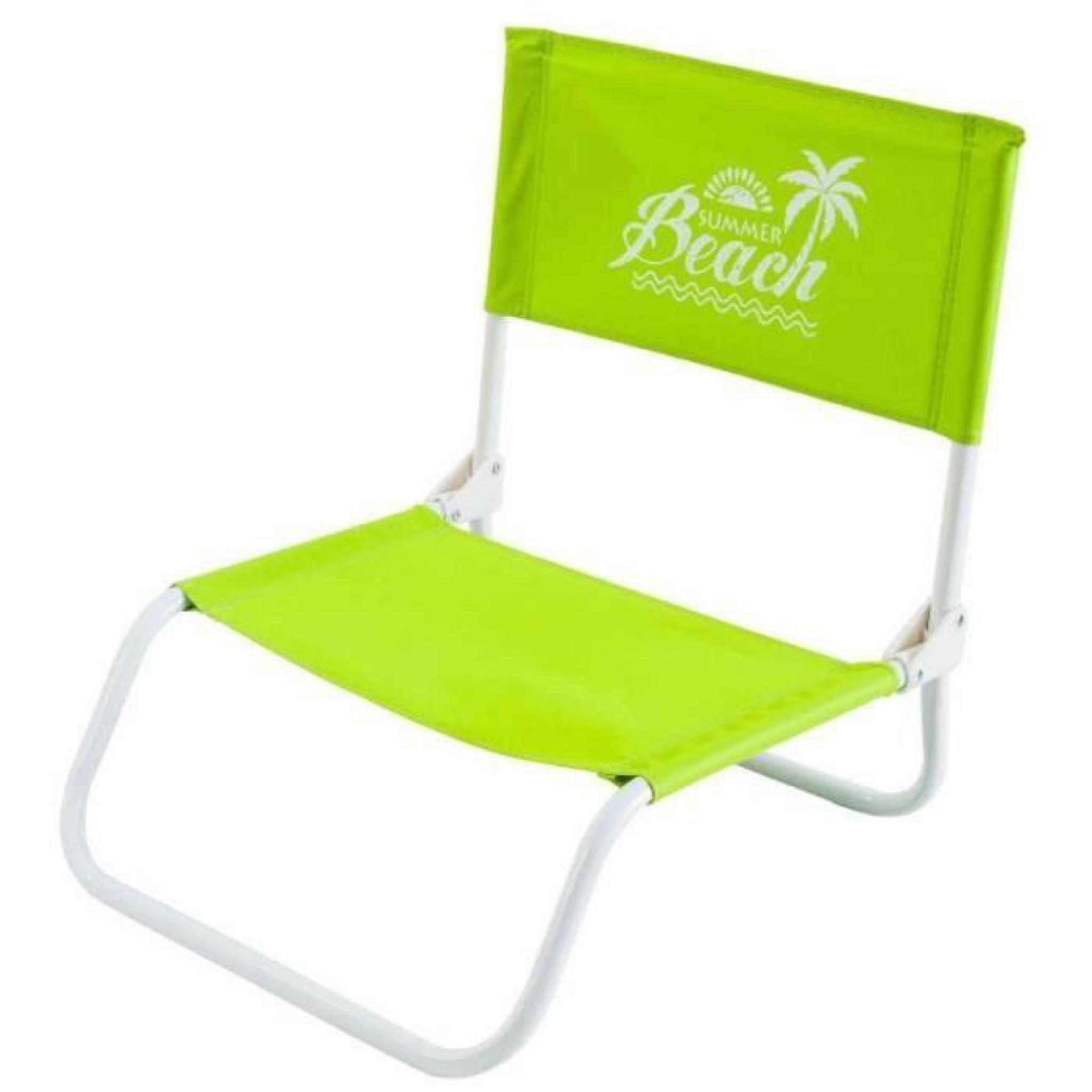 Chaise de plage pliable 45x40x18cm Vert pas cher