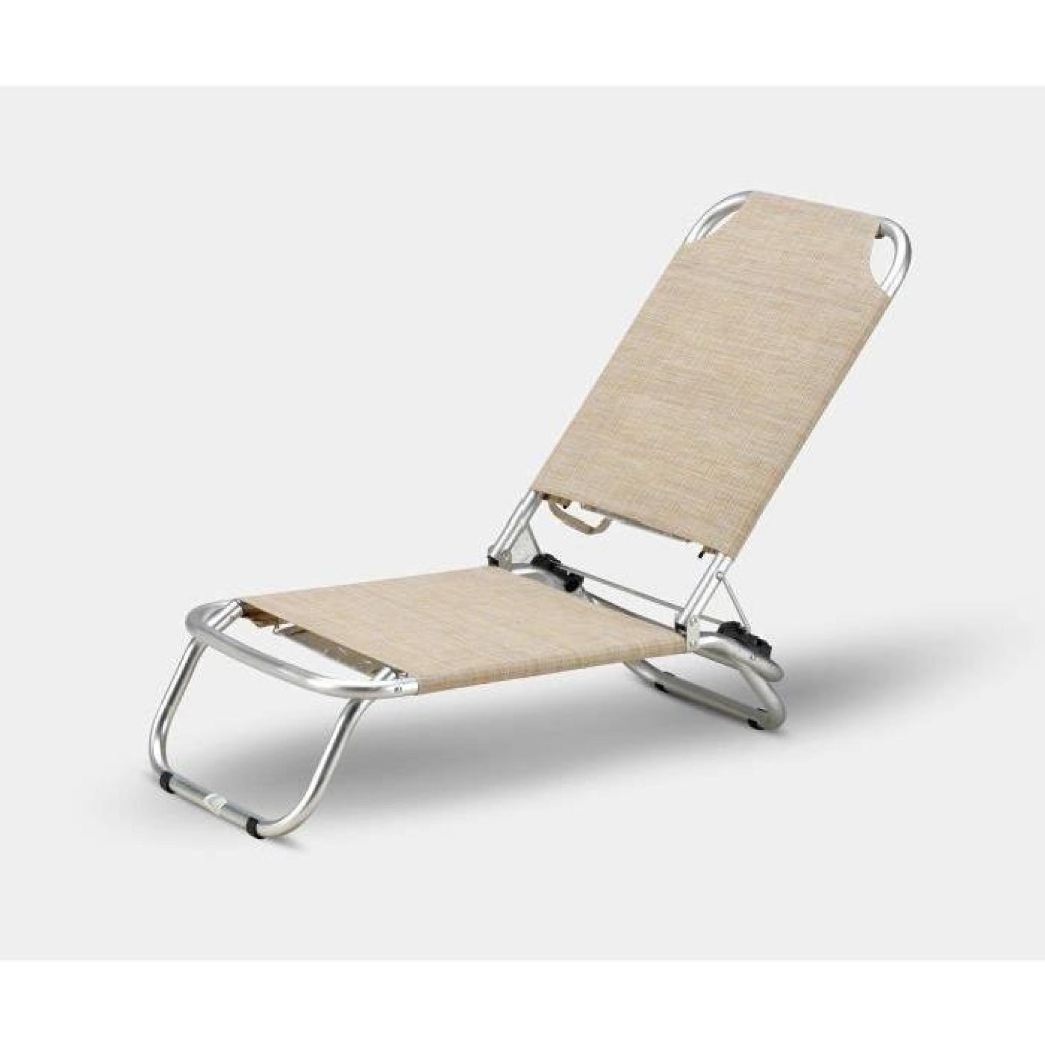 Chaise de plage transat pliante fauteuil piscine acier RODEO Blu tinta unita