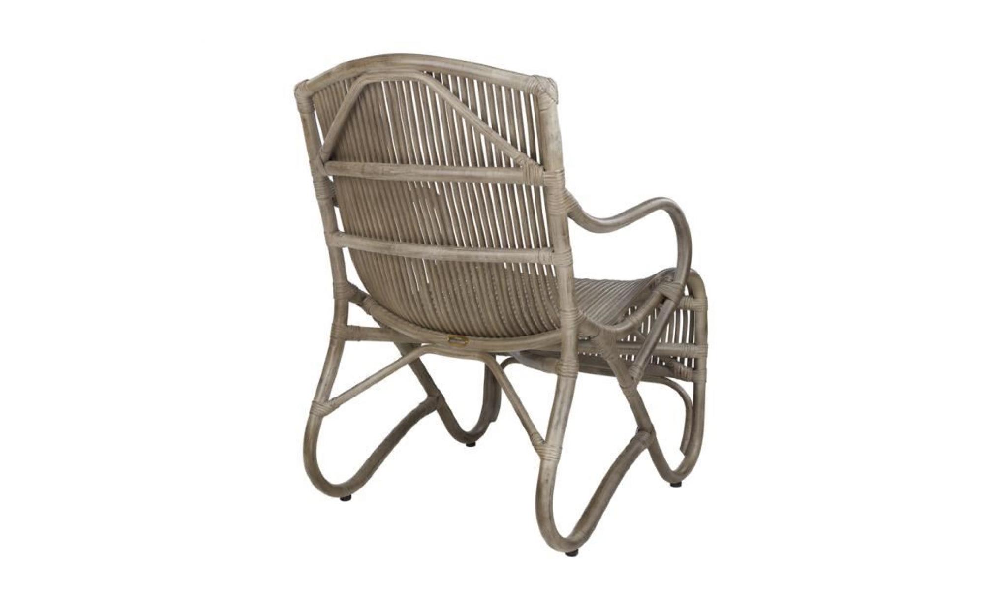 chaise longue en kubu toledo   rotin design pas cher