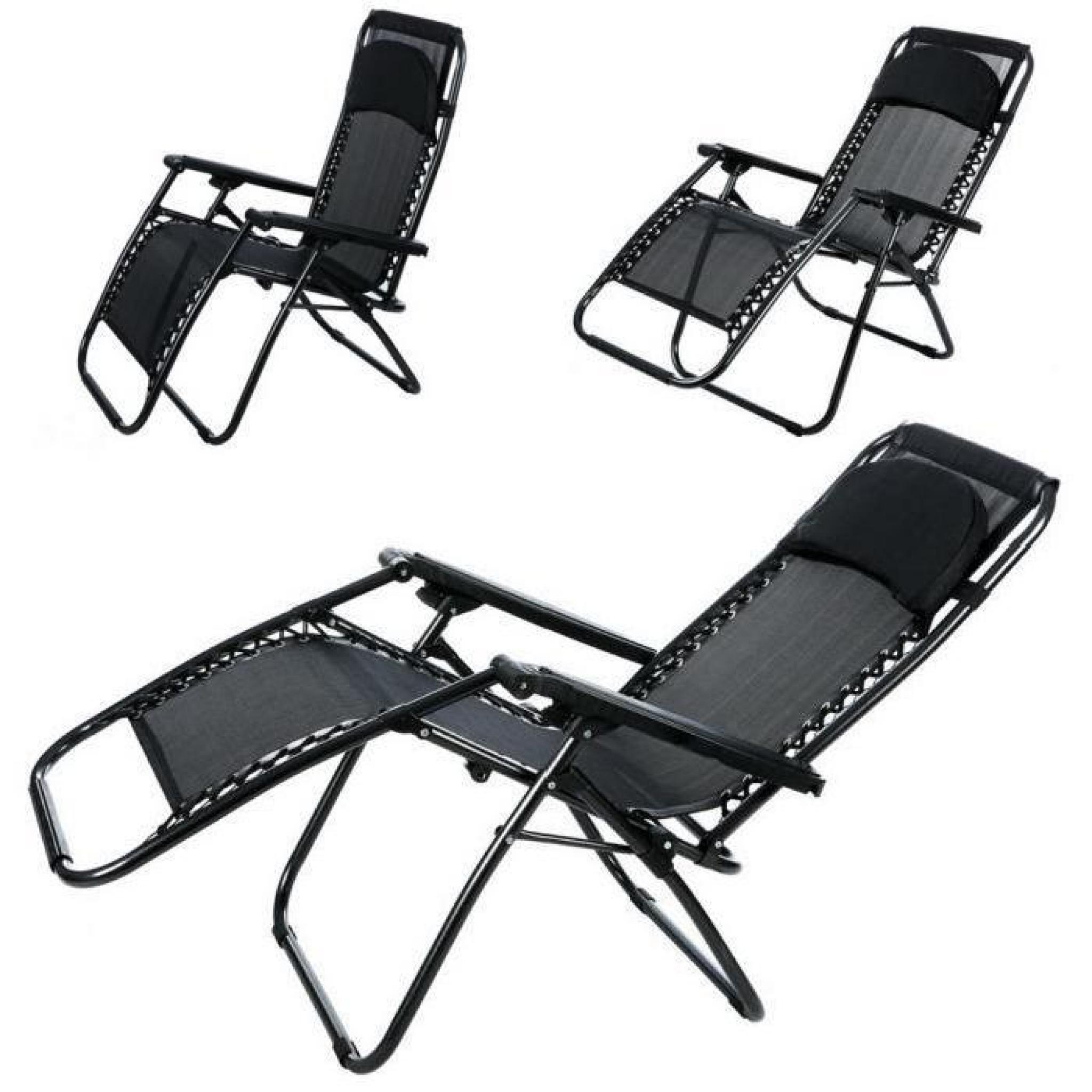 chaise longue pliant réglable surdimensionné Zero Gravity chaise jardin 