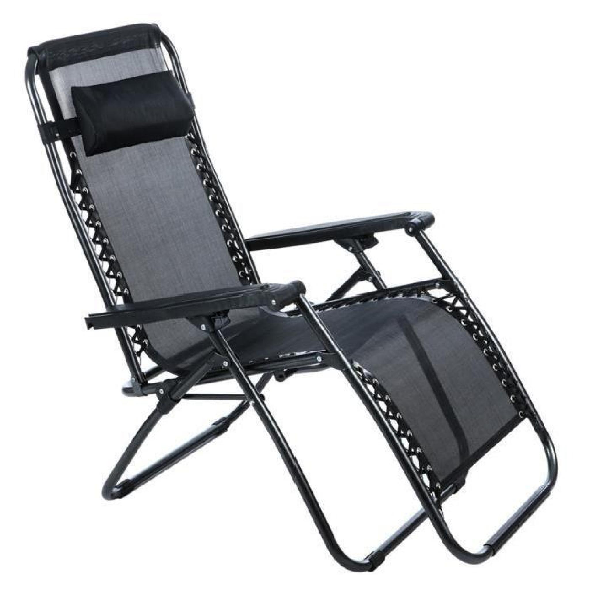 chaise longue pliant Zero Gravity inclinable salon Portable Camping chaise extérieure