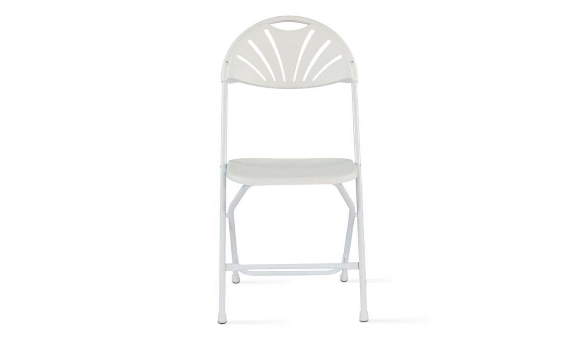 chaise pliante blanche et housse de chaise rouge pas cher