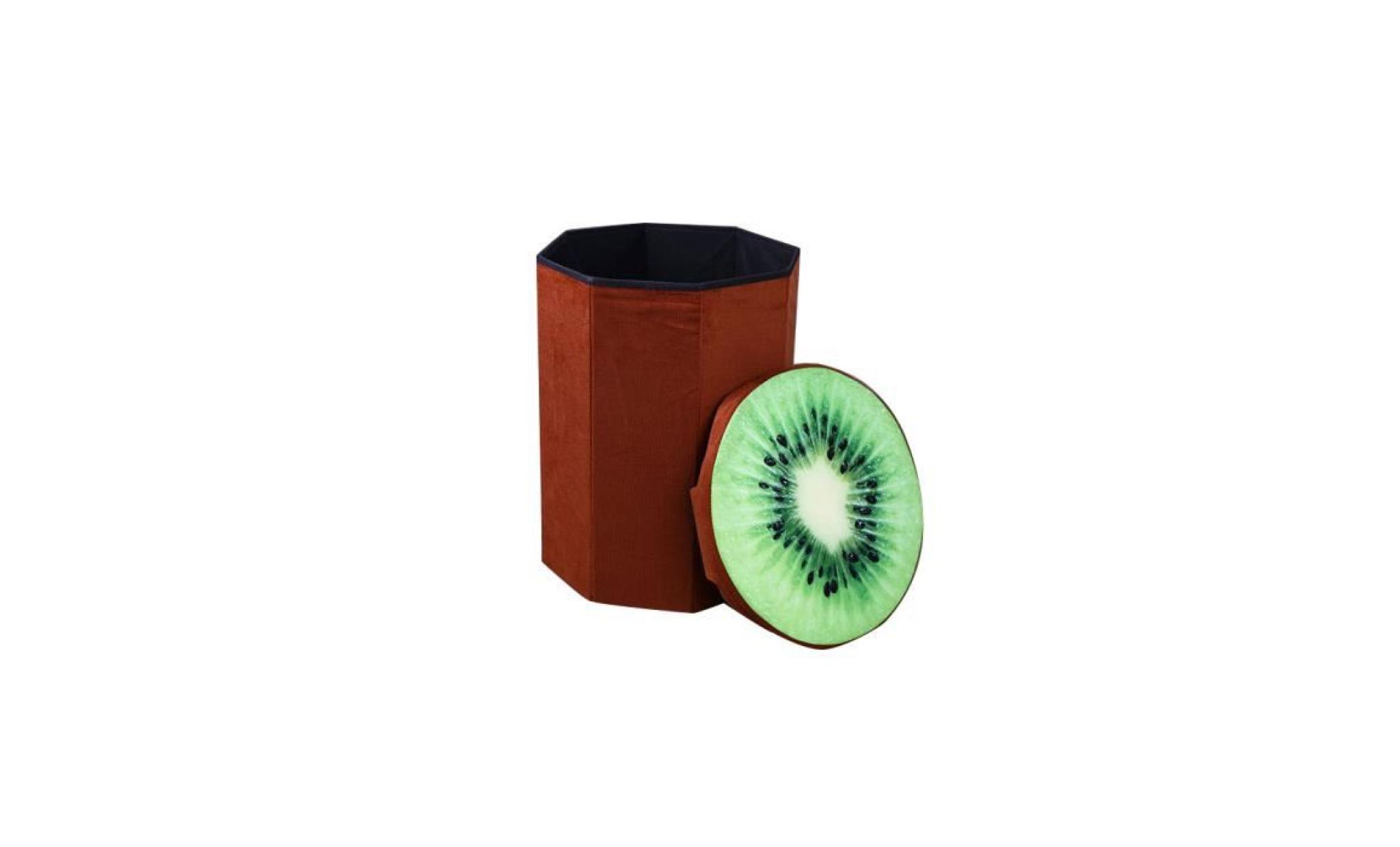 chaise pliable et mobile cartoon drôle à imprimé fruit le kiwi boîte de rangement polyvalent pas cher