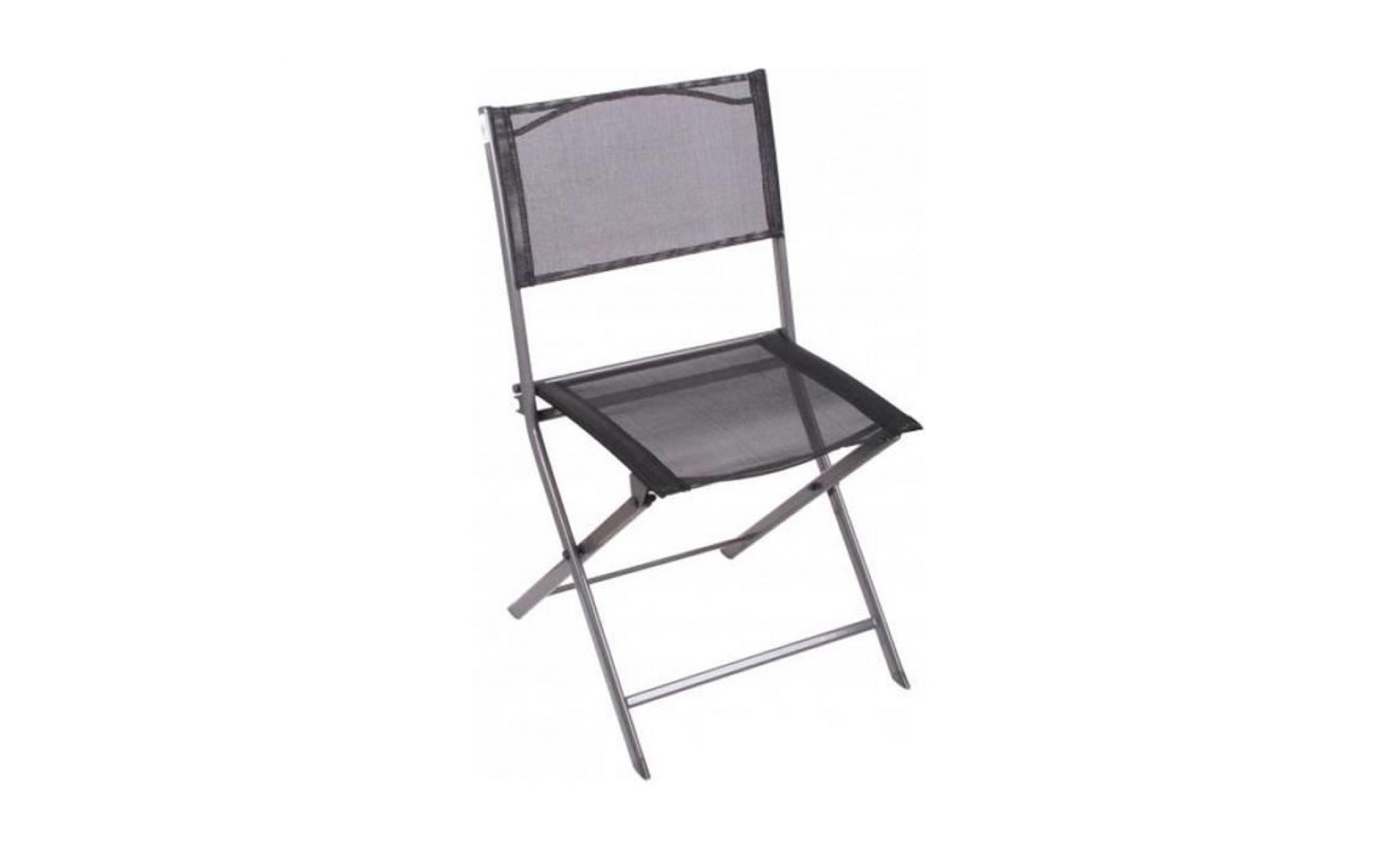 chaise pliable gris et noir