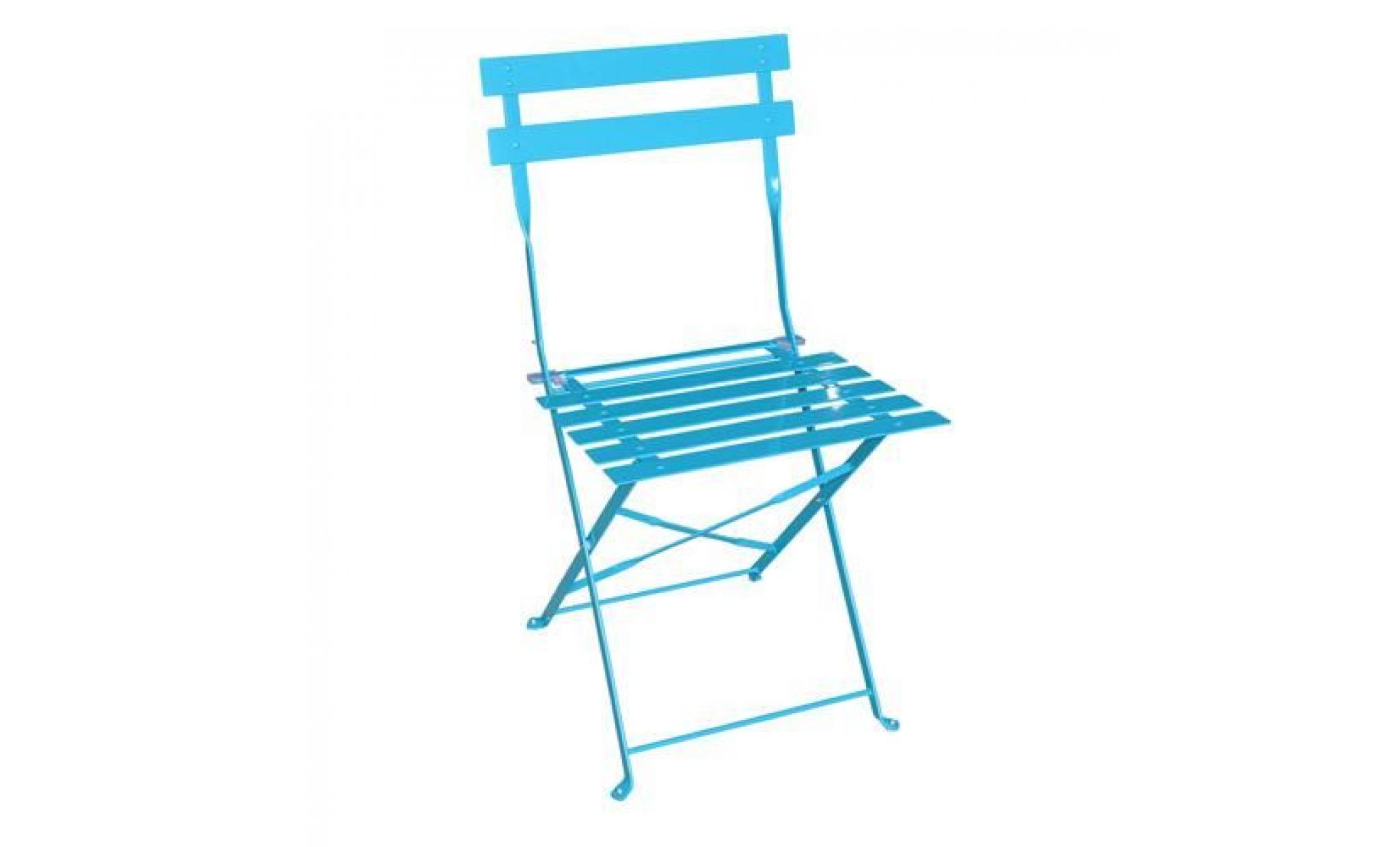 chaise pliante camargue   bleu lagon
