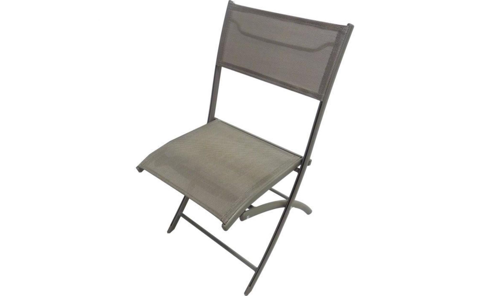 chaise pliante de jardin aluminium capuccino
