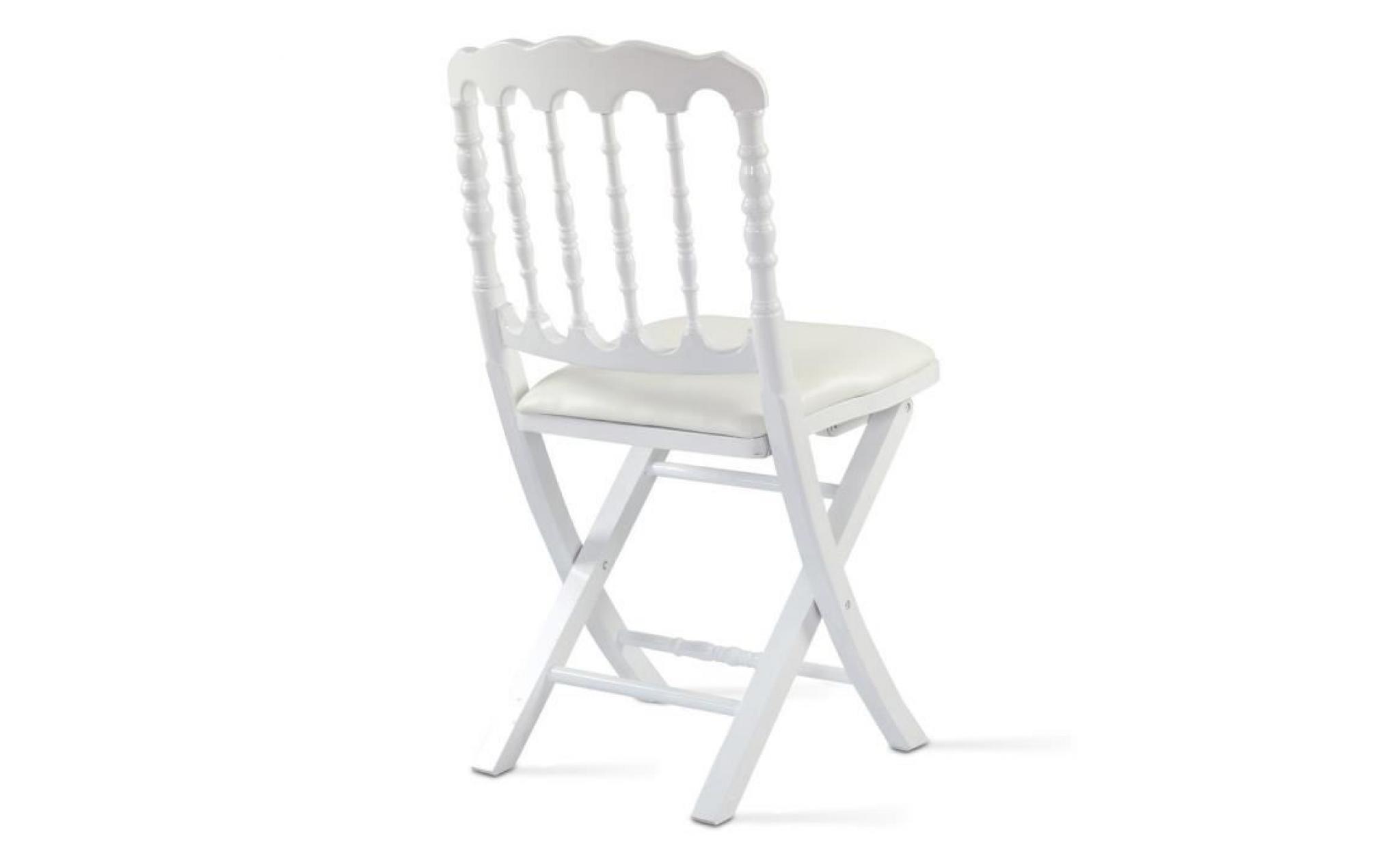 chaises pliantes napoléon   lot de 2 pas cher