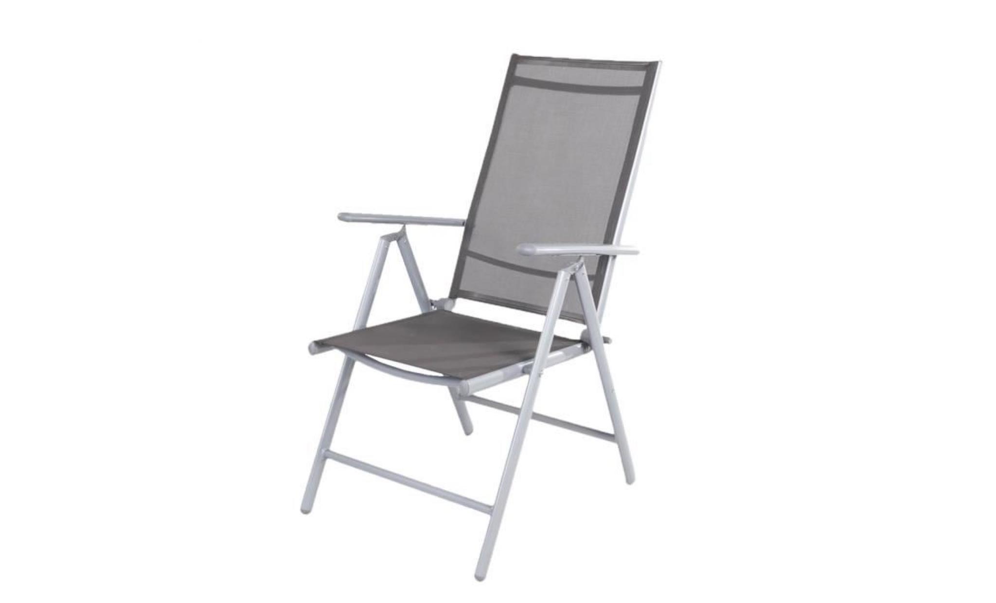 chaise pliante de la lex 7 positions, sombre gris/anthracite