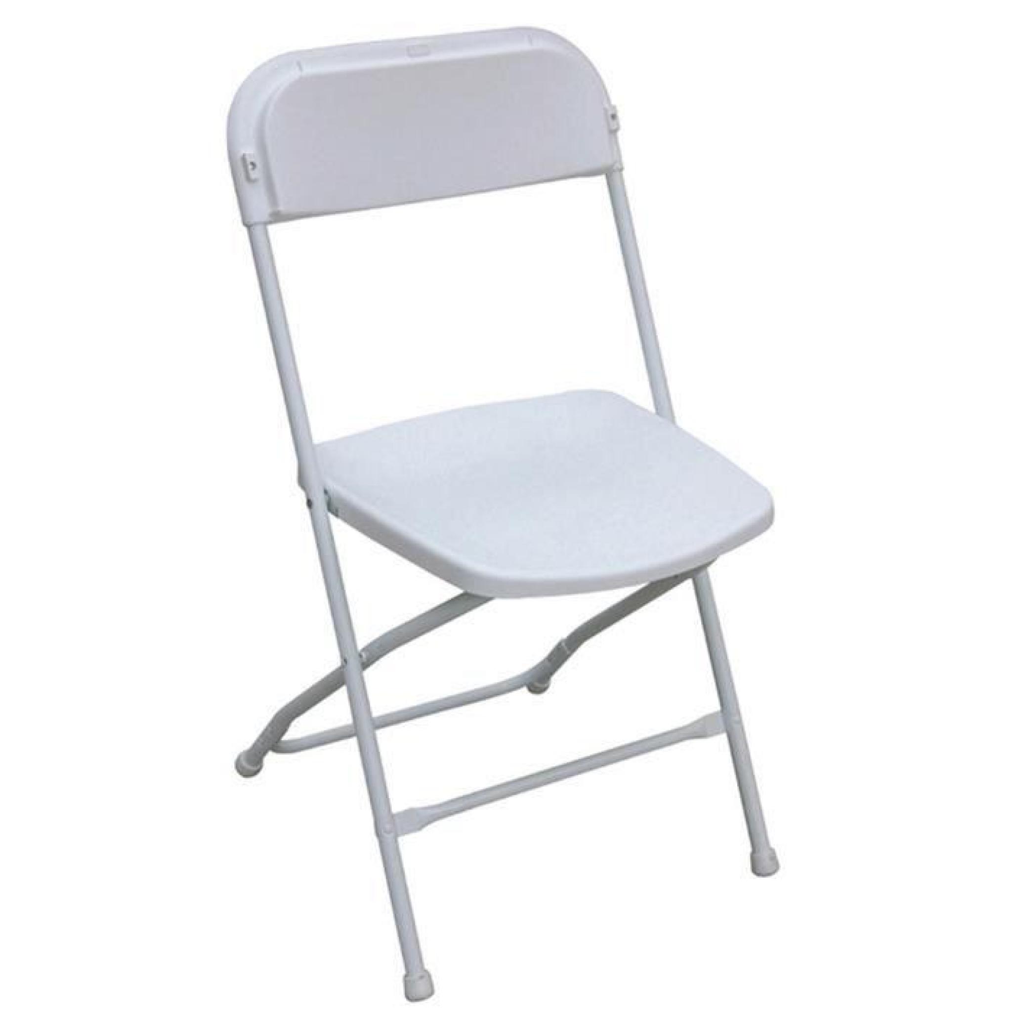 Chaise pliante en polypropylène pour restauration coloris blanc - Dim : H 81 x L 45 x P 58 cm