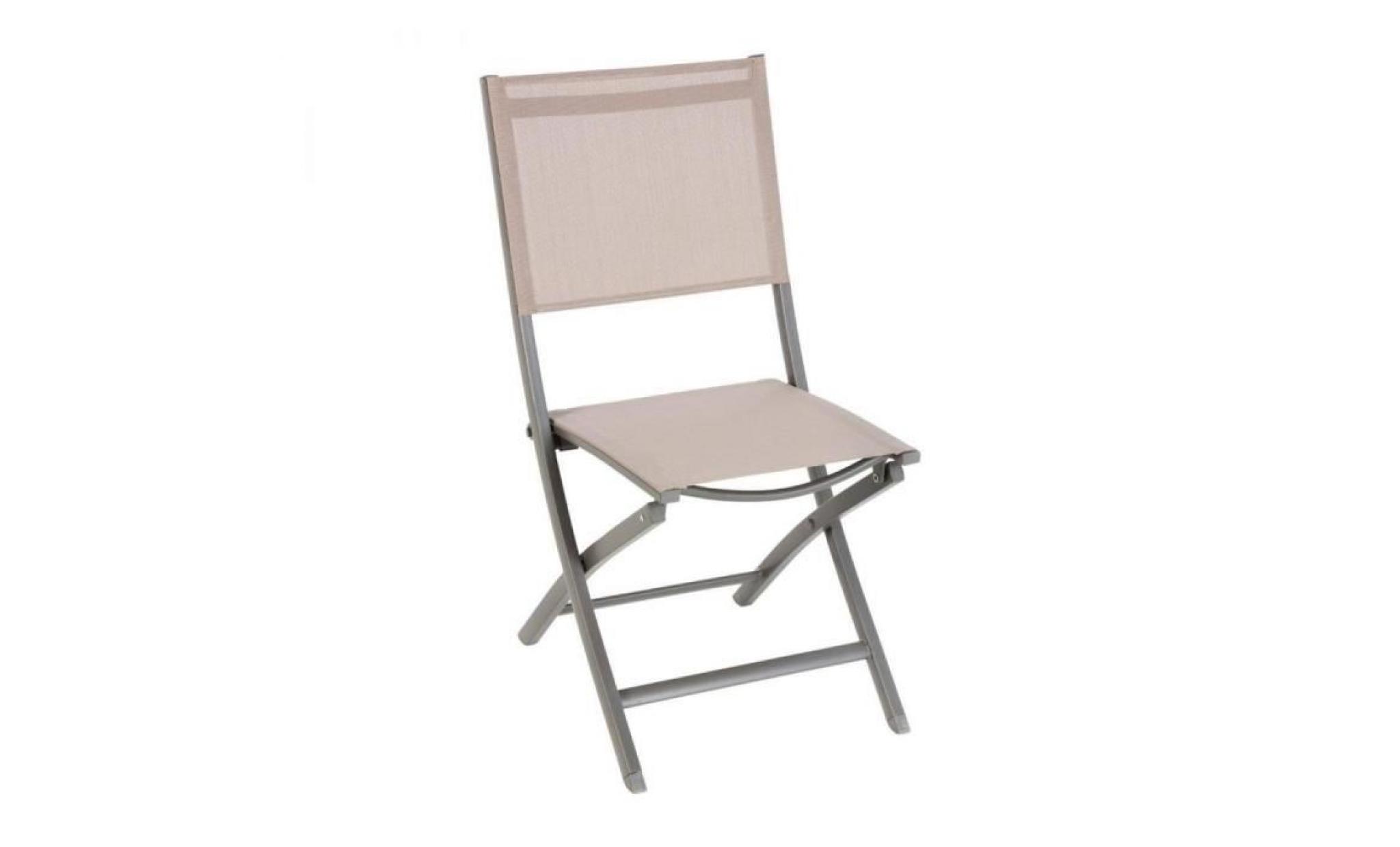 chaise pliante essentia hesperide taupe mastic